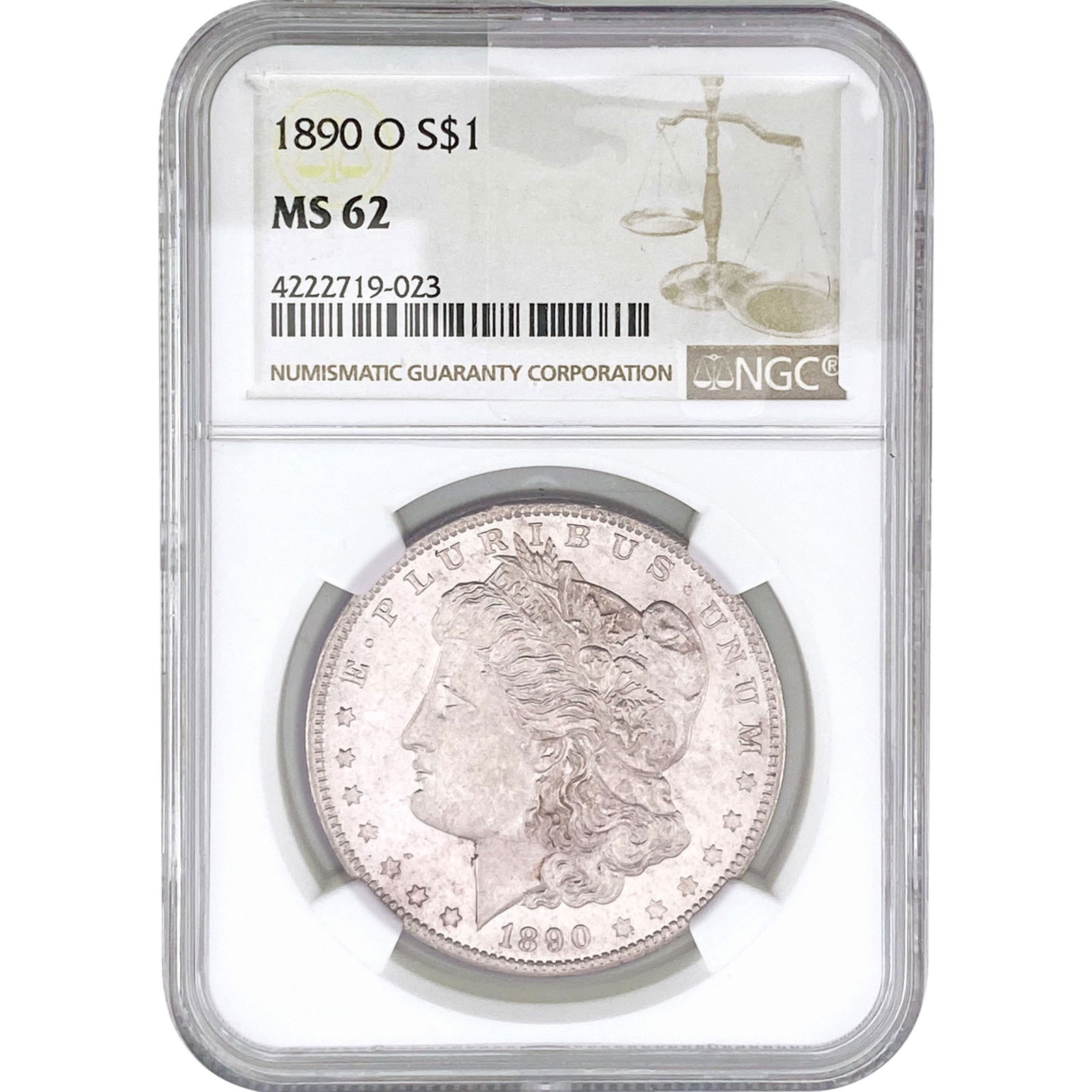 1890-O Morgan Silver Dollar NGC MS62 (1 of 2)