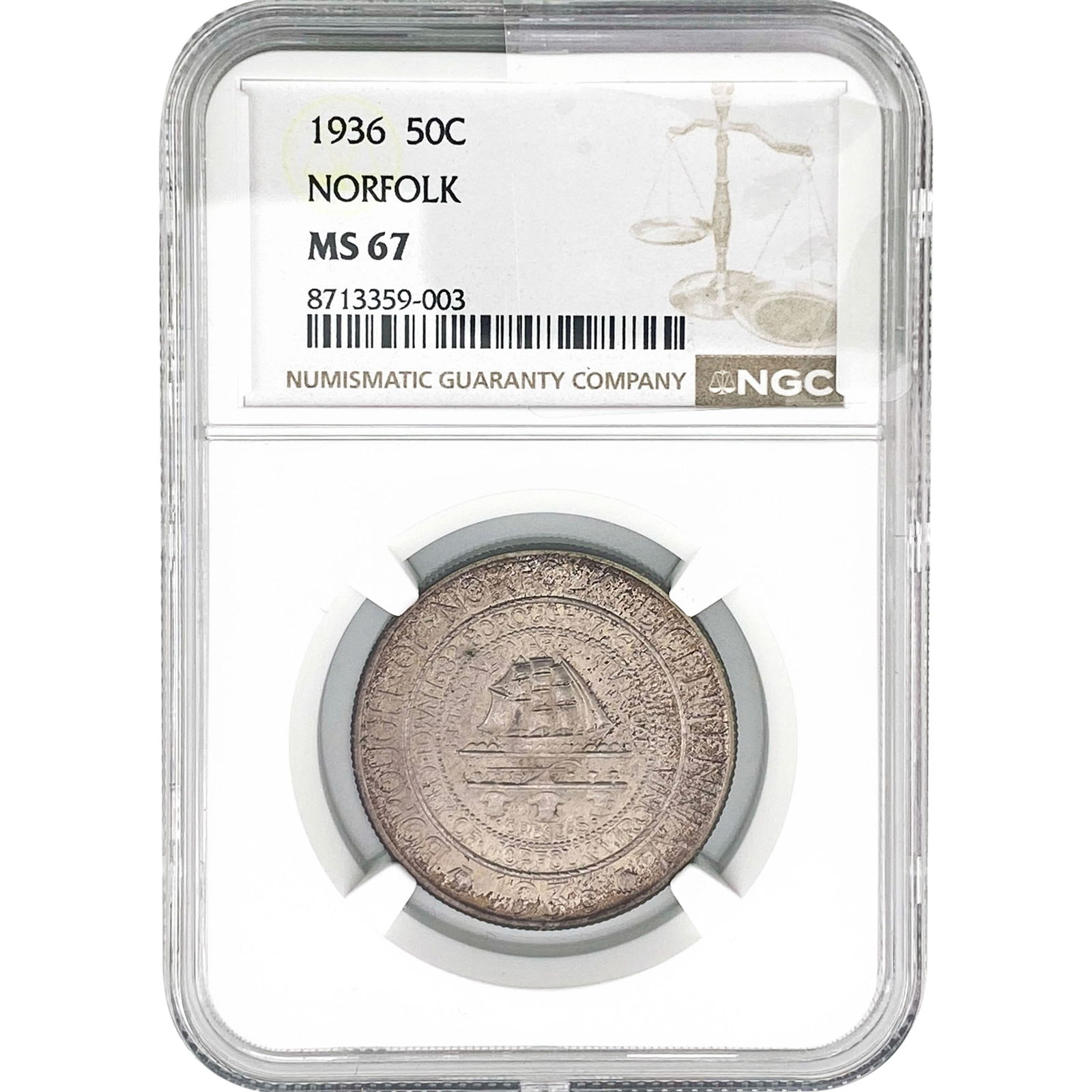 1936 Norfolk Half Dollar NGC MS57 (1 of 2)