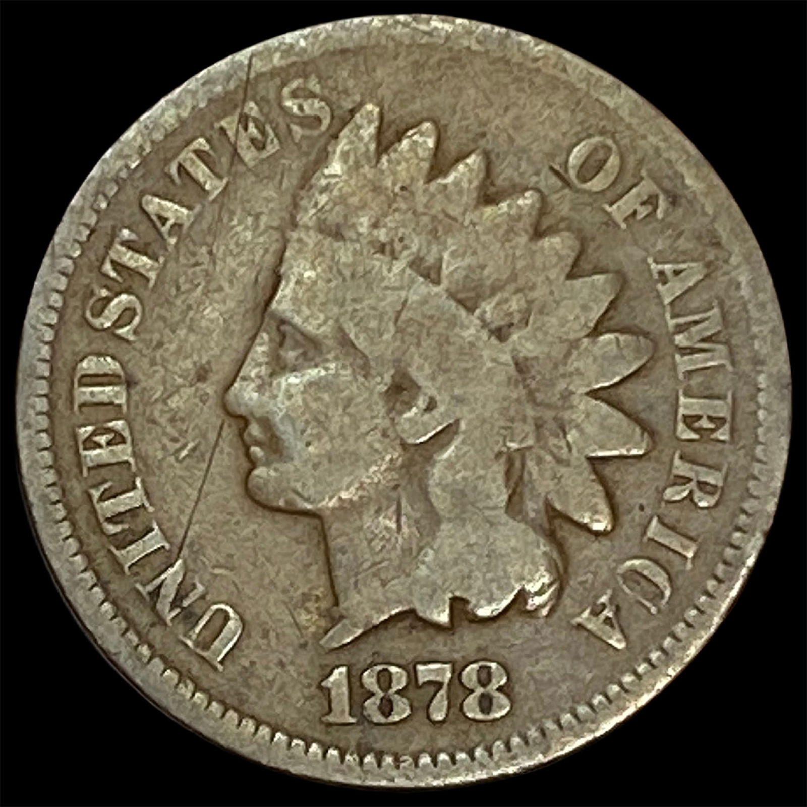 1878 Indian Head Cent NICELY CIRCULATED (1 of 2)