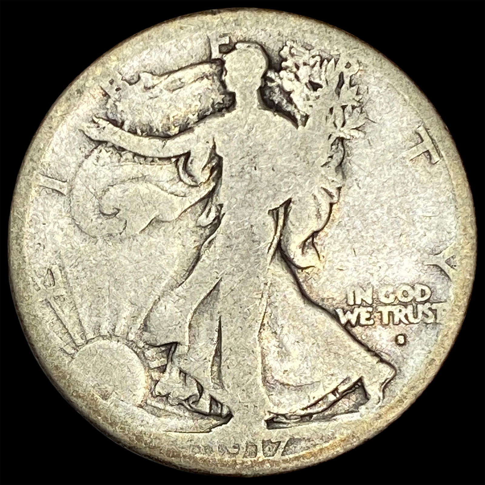 1917-S Silver Walking Liberty Half Dollar NICELY CIRCULATED: 1917-S Silver Walking Liberty Half Dollar NICELY CIRCULATED