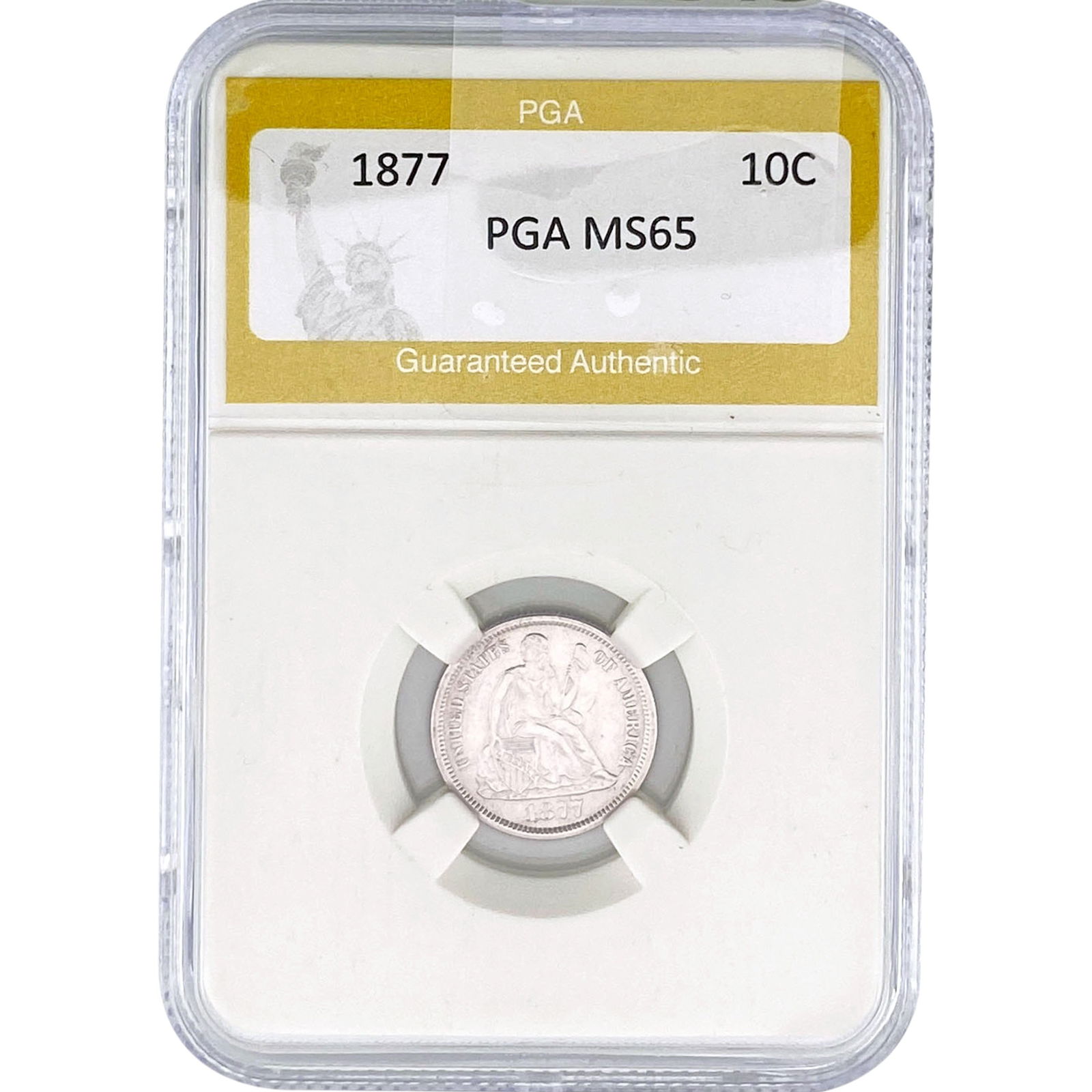 1877 Seated Liberty Dime PGA MS65 (1 of 2)