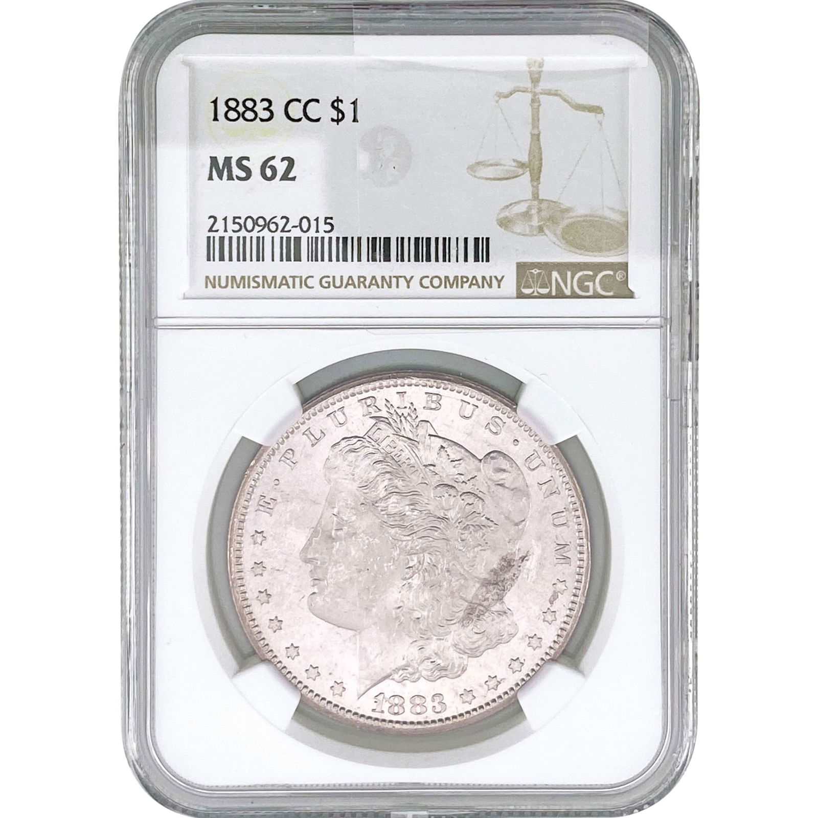 1883-CC Morgan Silver Dollar NGC MS62 (1 of 2)