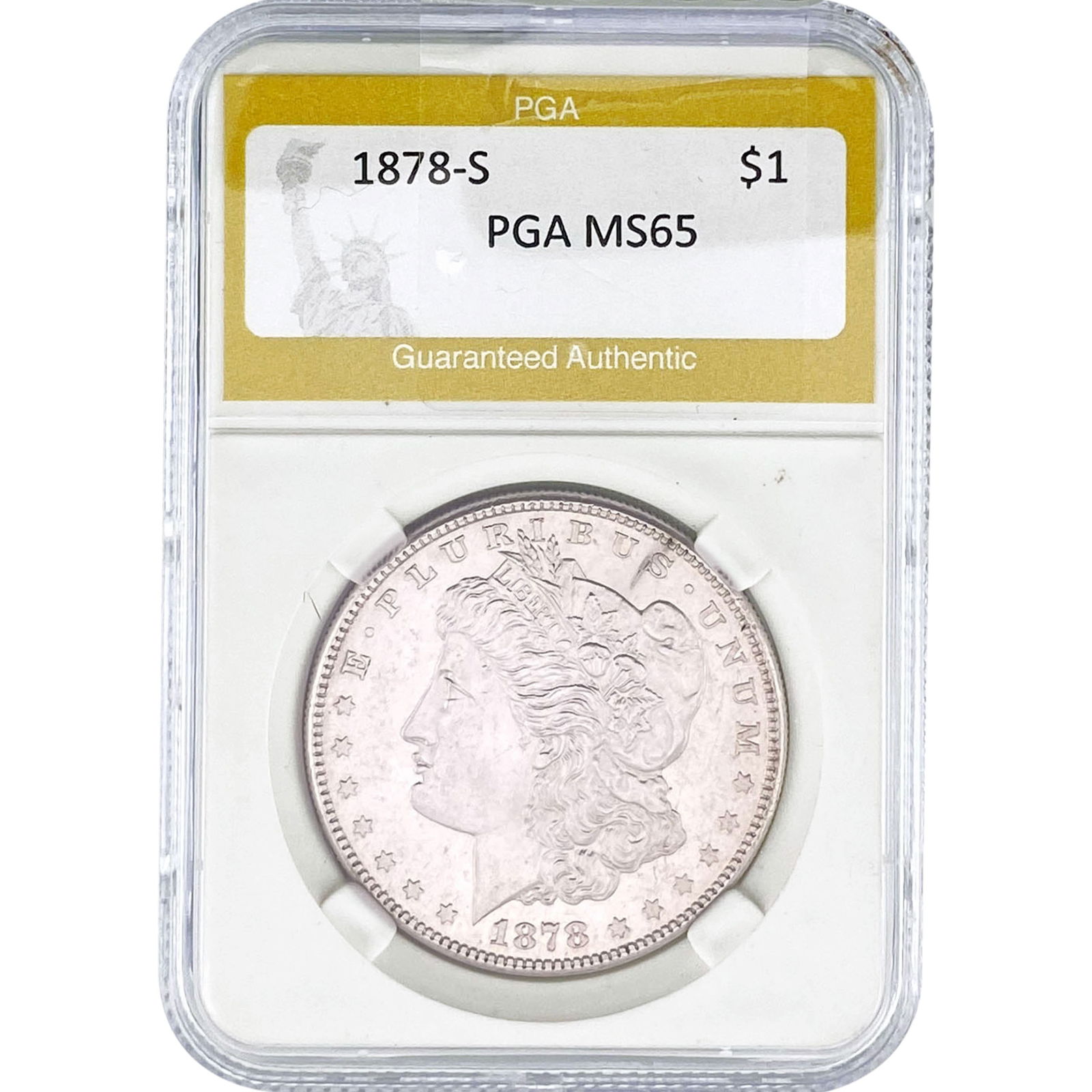 1878-S Morgan Silver Dollar PGA MS65 (1 of 2)
