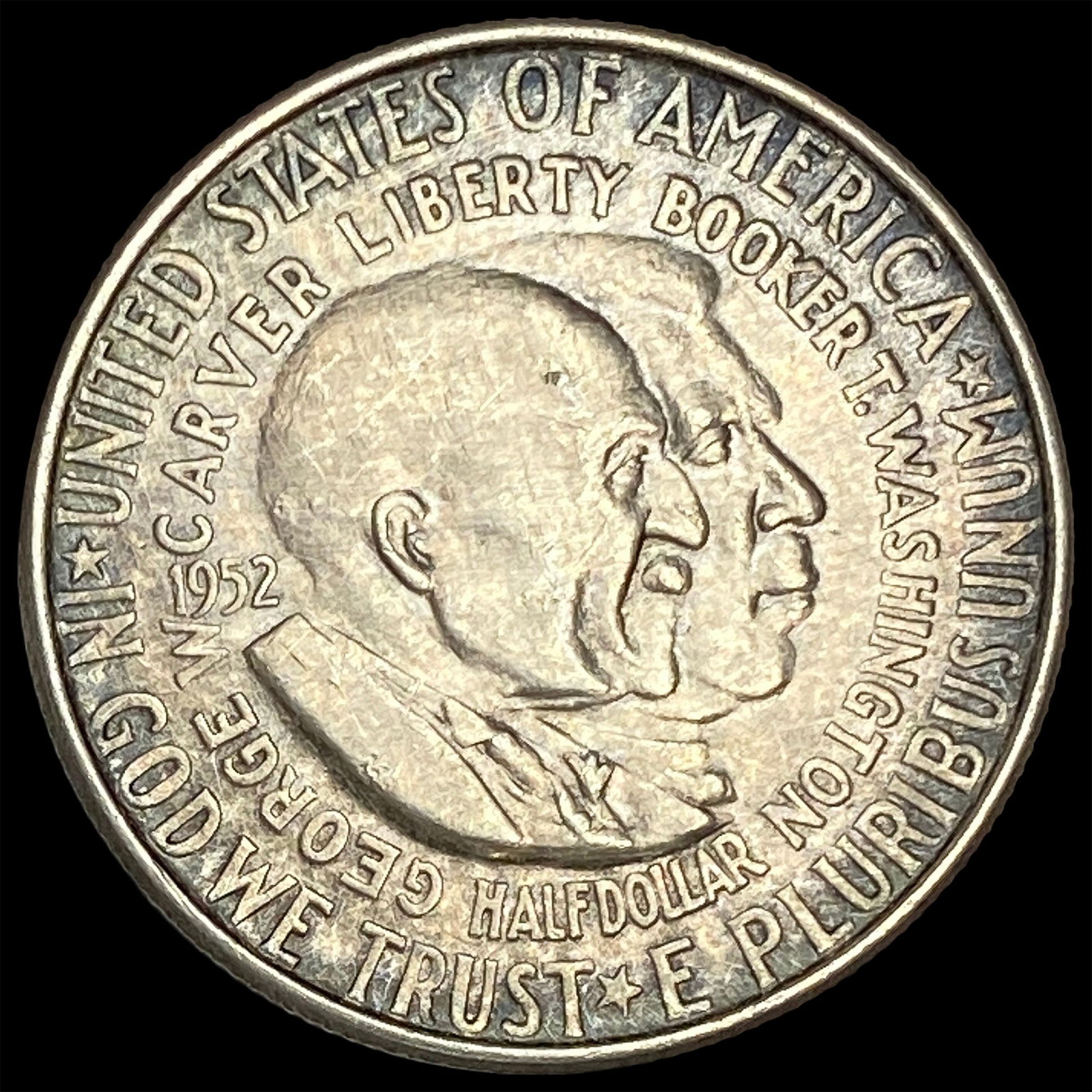 1952 Silver Half Dollar Booker T. Washington/Carver UNCIRCULATED (1 of 2)