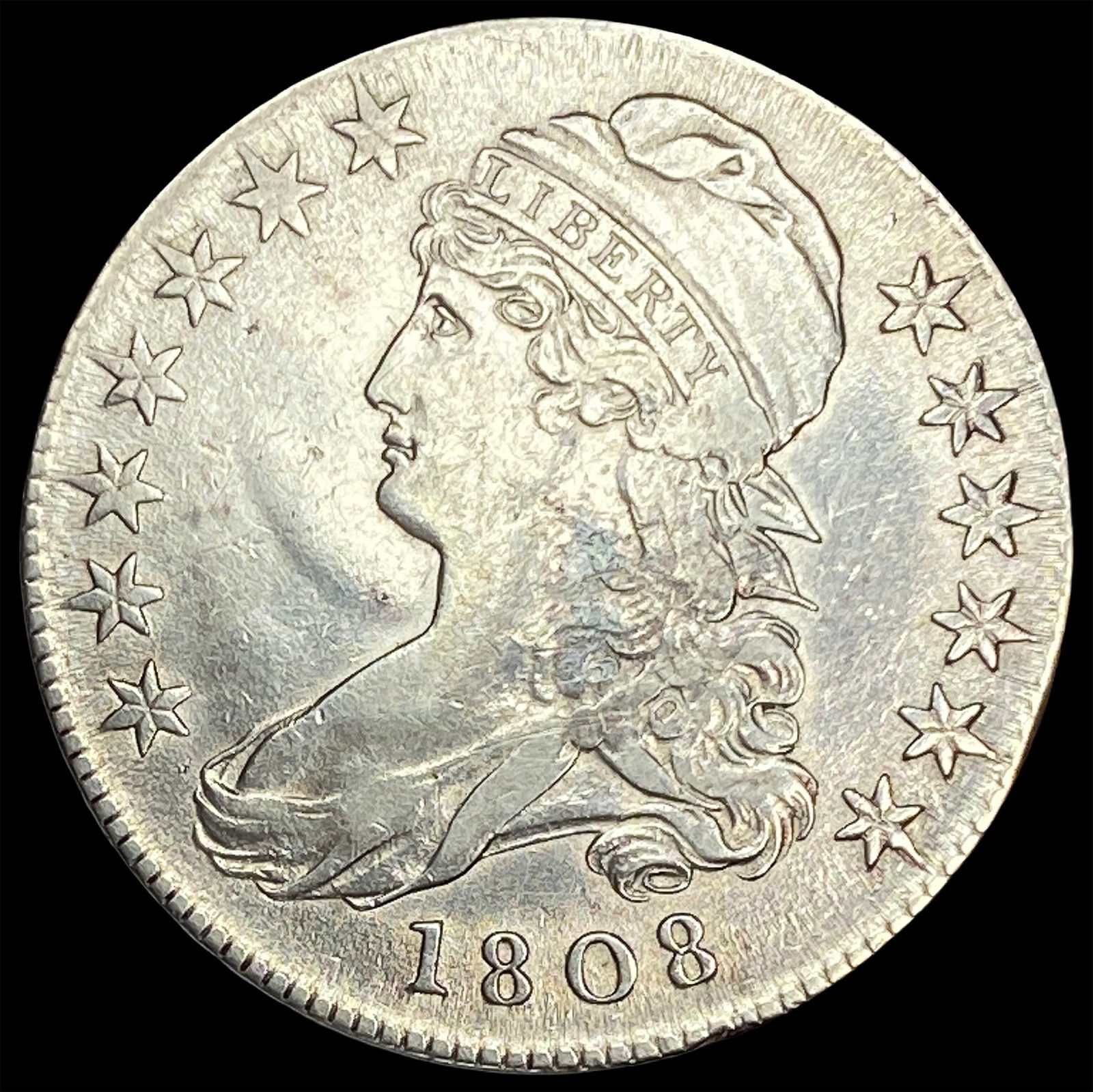 1808 Capped Bust Half Dollar NEARLY UNCIRCULATED (1 of 2)