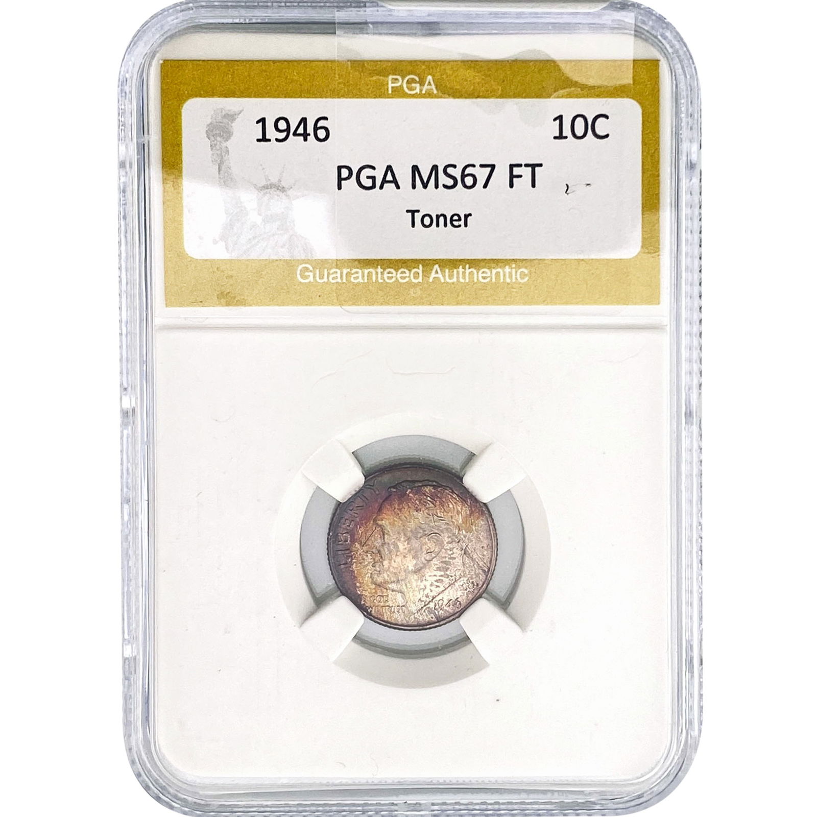 1946 Roosevelt Dime PGA MS67 FT (1 of 2)