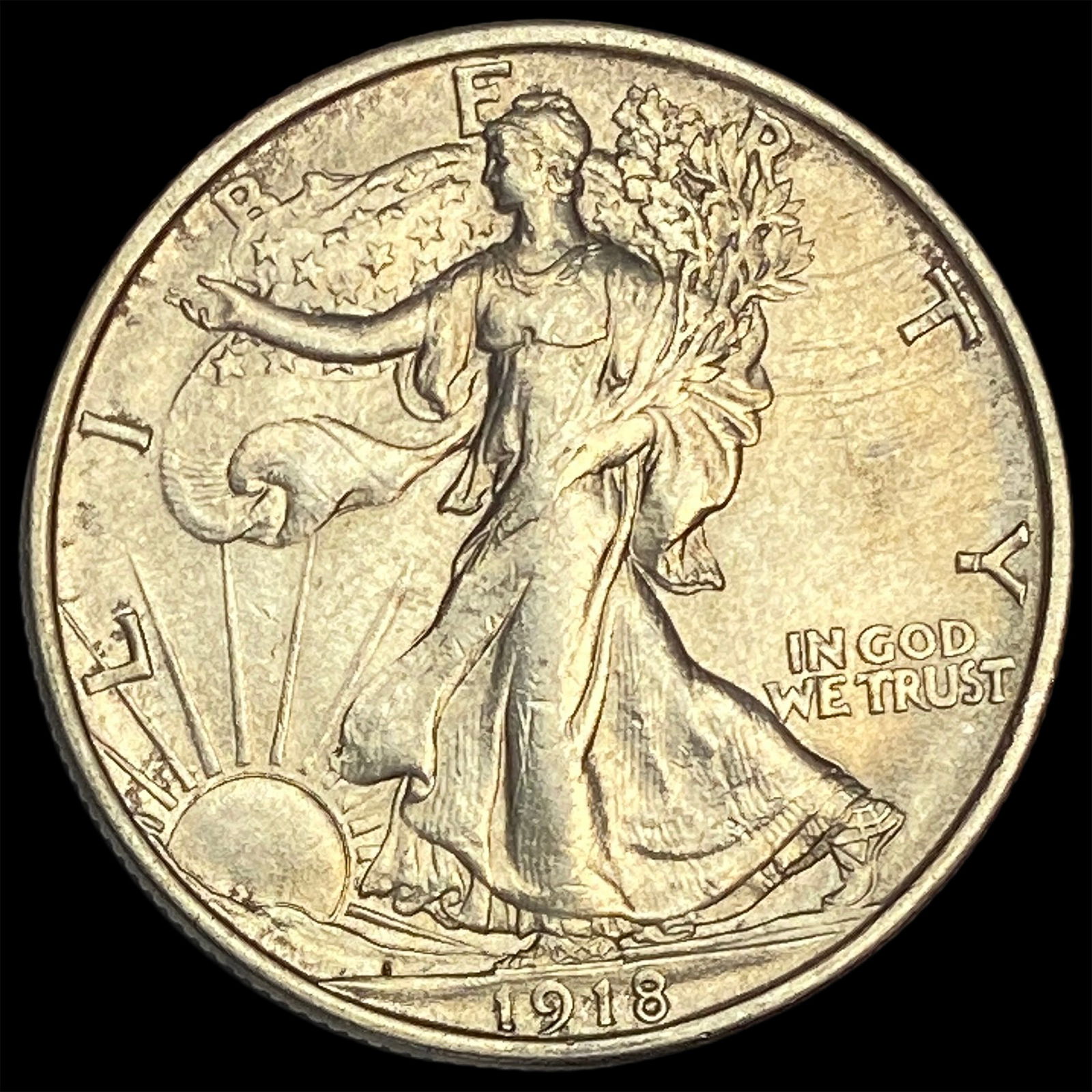 1918 Walking Liberty Half Dollar CLOSELY UNCIRCULATED (1 of 2)