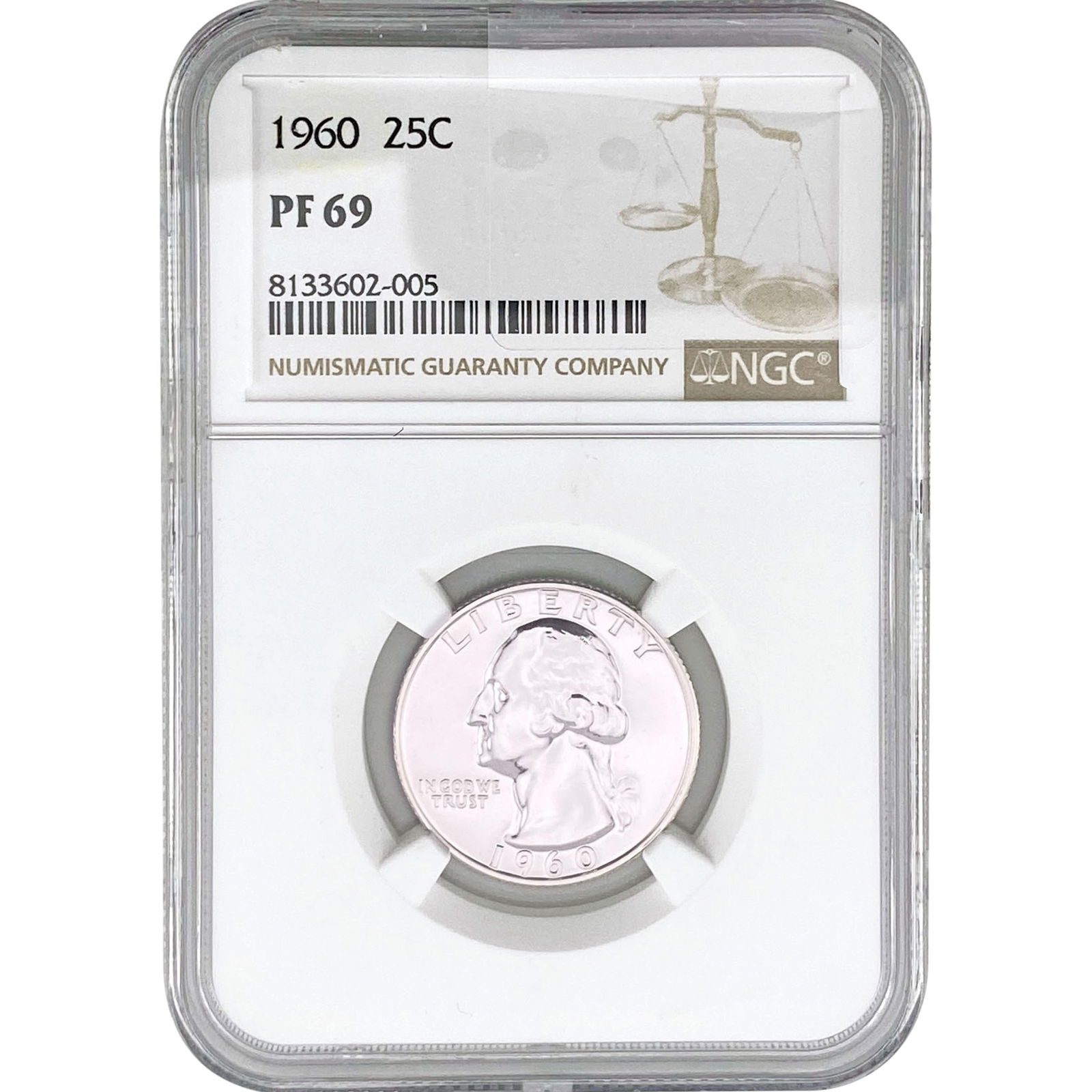 1960 Washington Silver Quarter NGC PF69 (1 of 2)