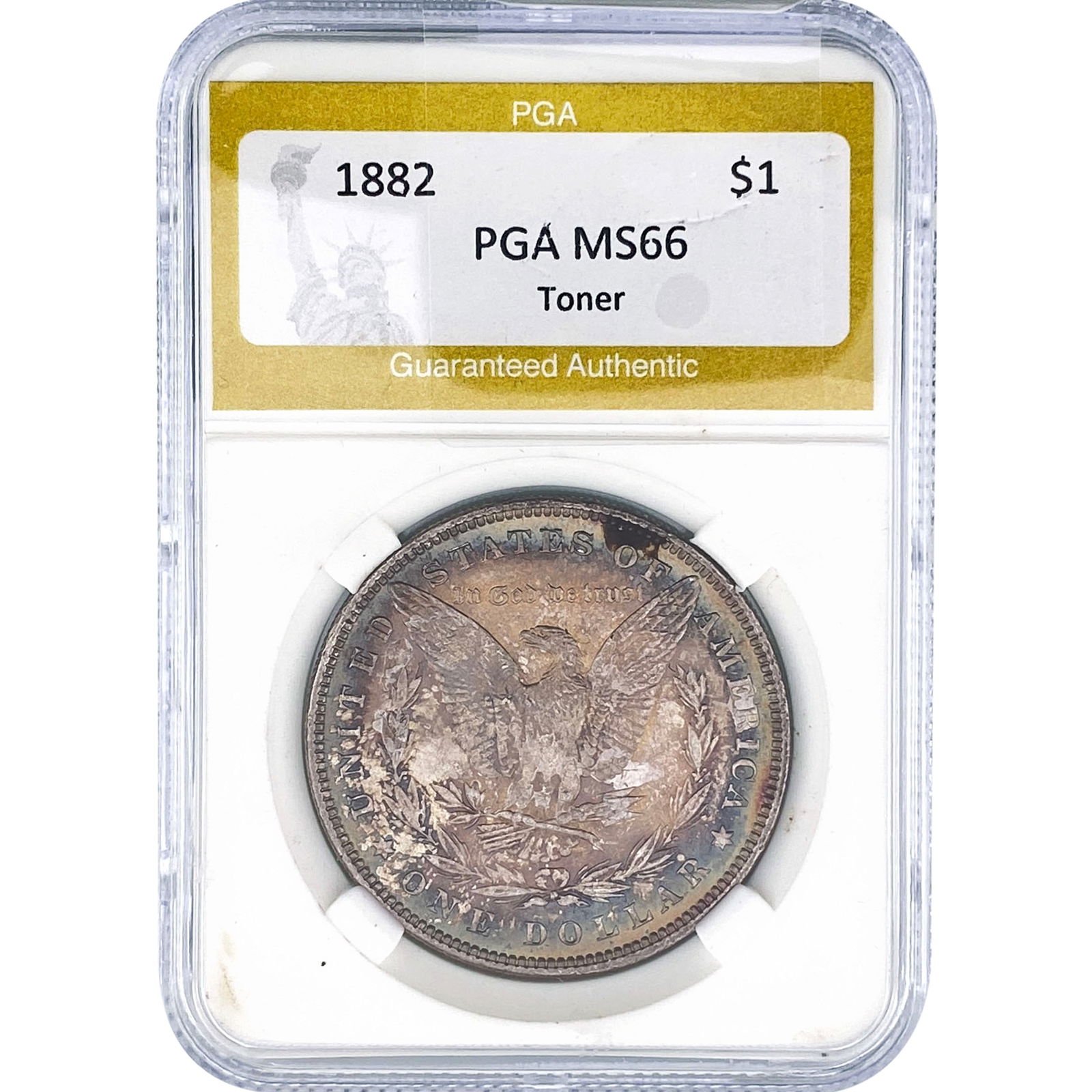 1882 Morgan Silver Dollar PGA MS66: 1882 Morgan Silver Dollar PGA MS66