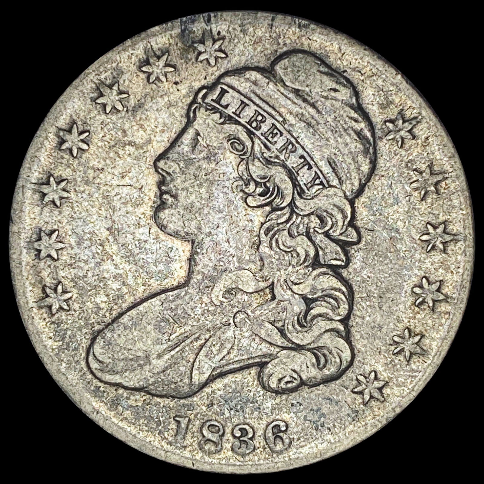1836 Capped Bust Half Dollar LIGHT CIRC (1 of 2)
