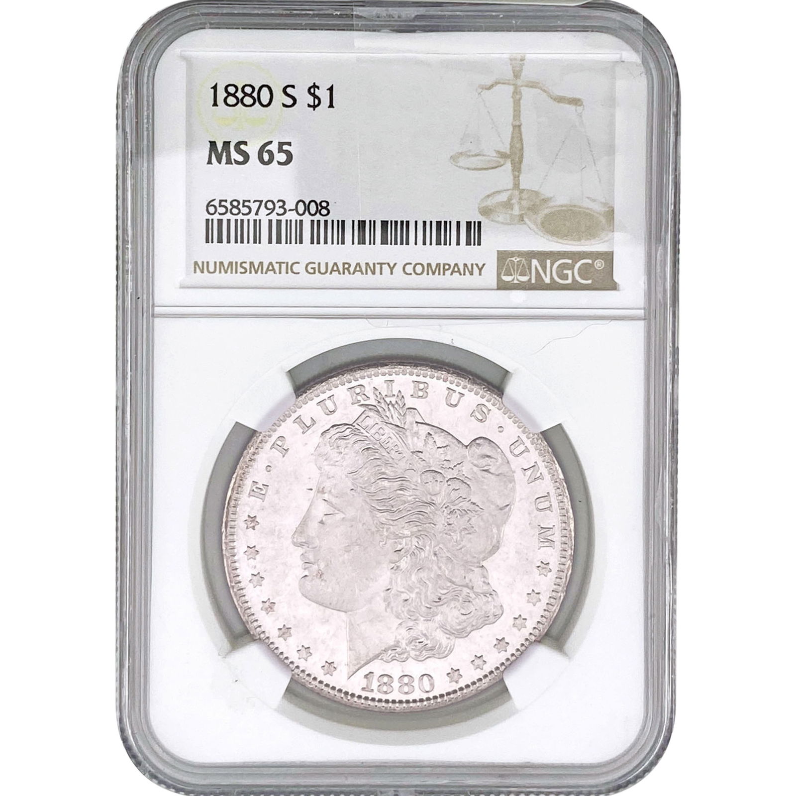 1880-S Morgan Silver Dollar NGC MS65 (1 of 2)