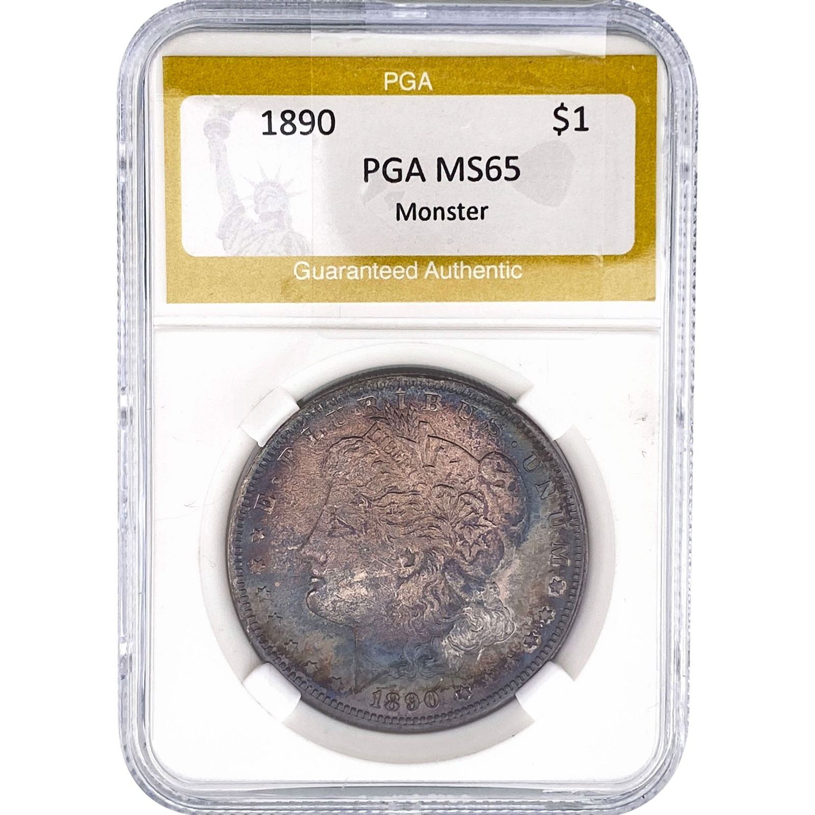 1890 Morgan Silver Dollar PGA MS65 Monster: 1890 Morgan Silver Dollar PGA MS65 Monster