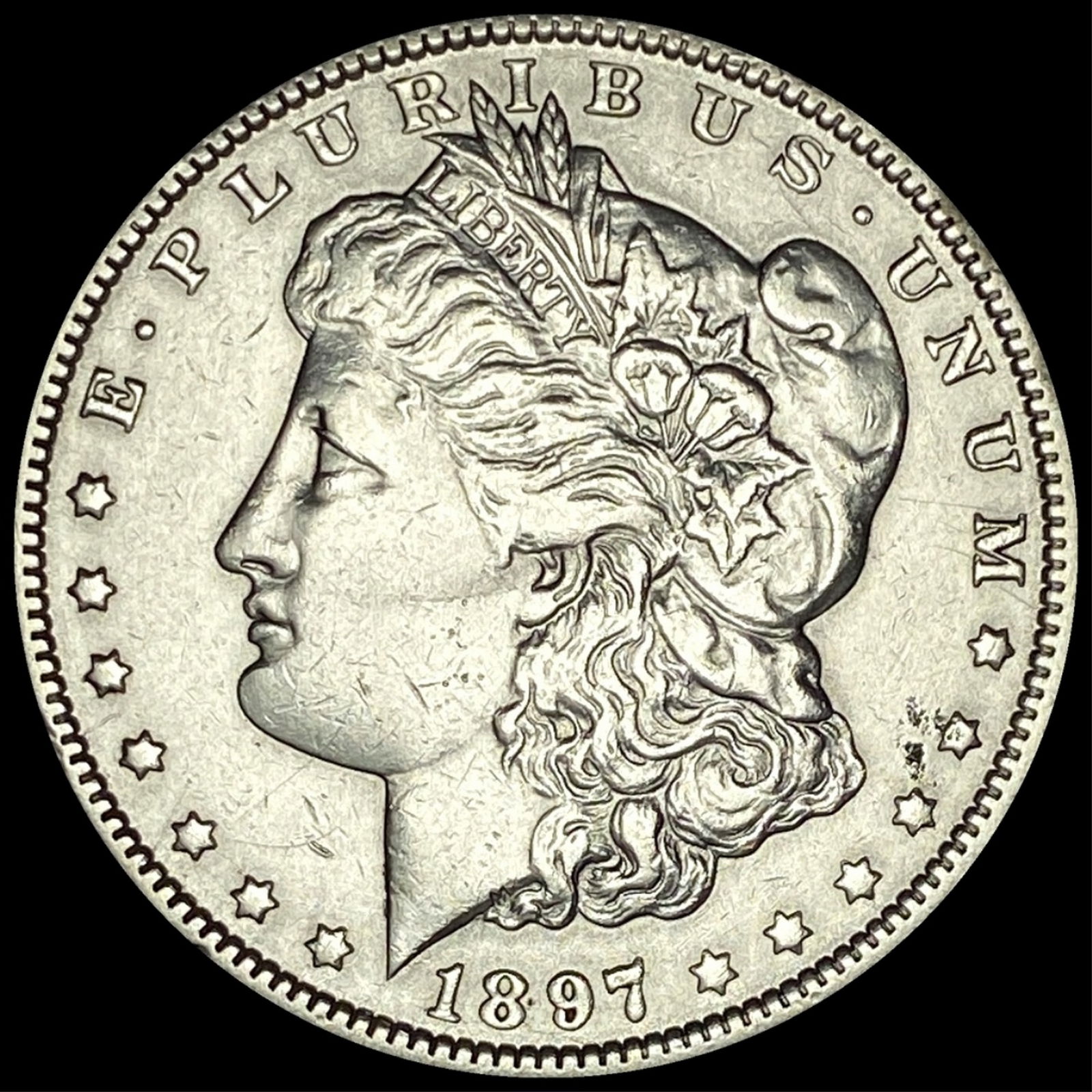 1897 Morgan Silver Dollar NEARLY UNCIRCULATED: 1897 Morgan Silver Dollar NEARLY UNCIRCULATED