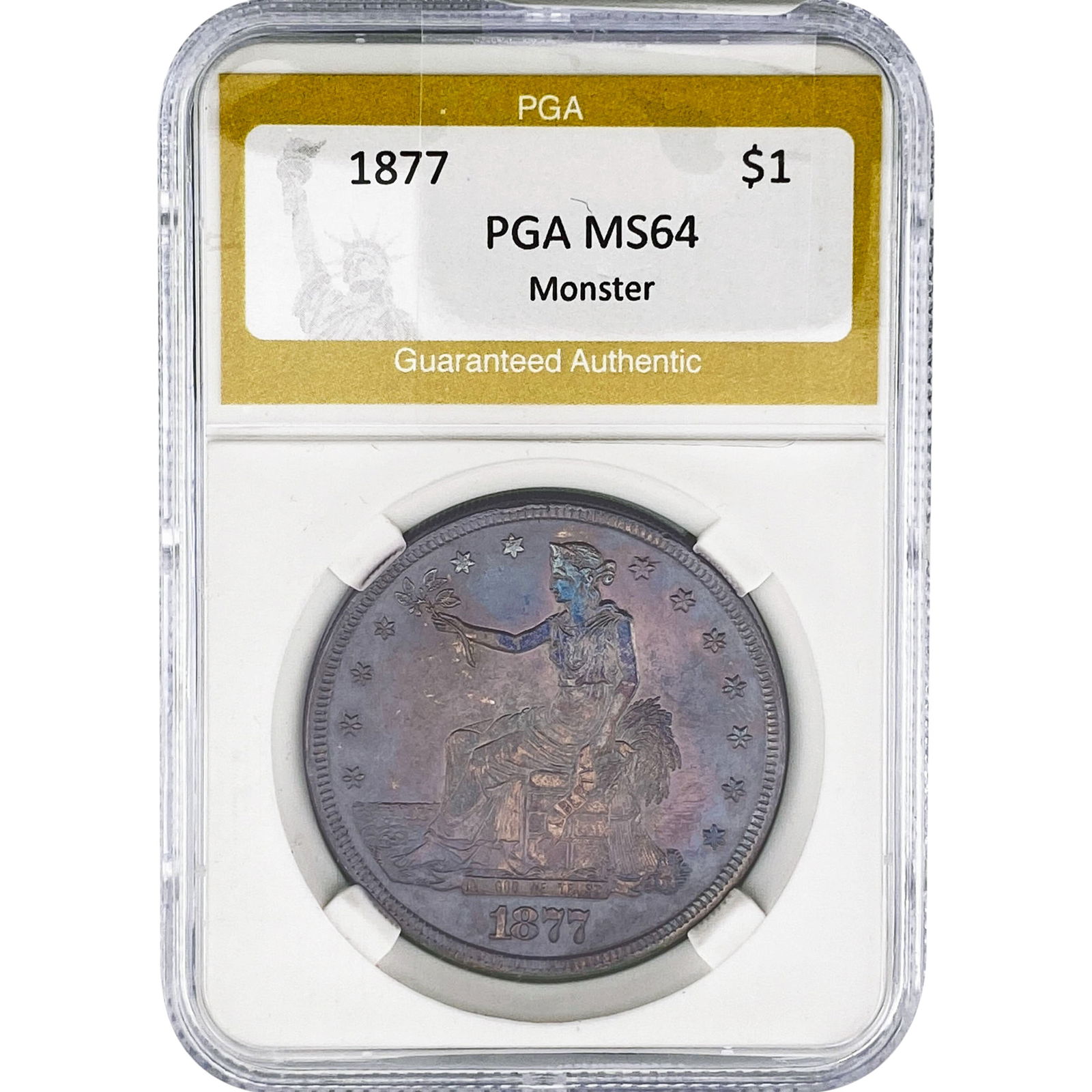 1877 Silver Trade Dollar PGA MS64 Monster (1 of 2)