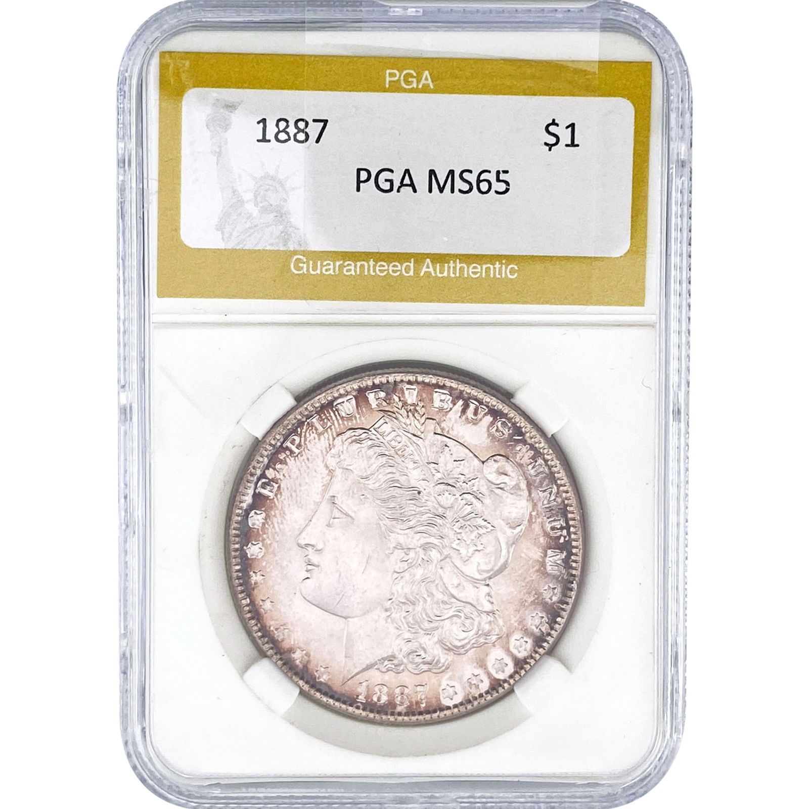 1887 Morgan Silver Dollar PGA MS65: 1887 Morgan Silver Dollar PGA MS65