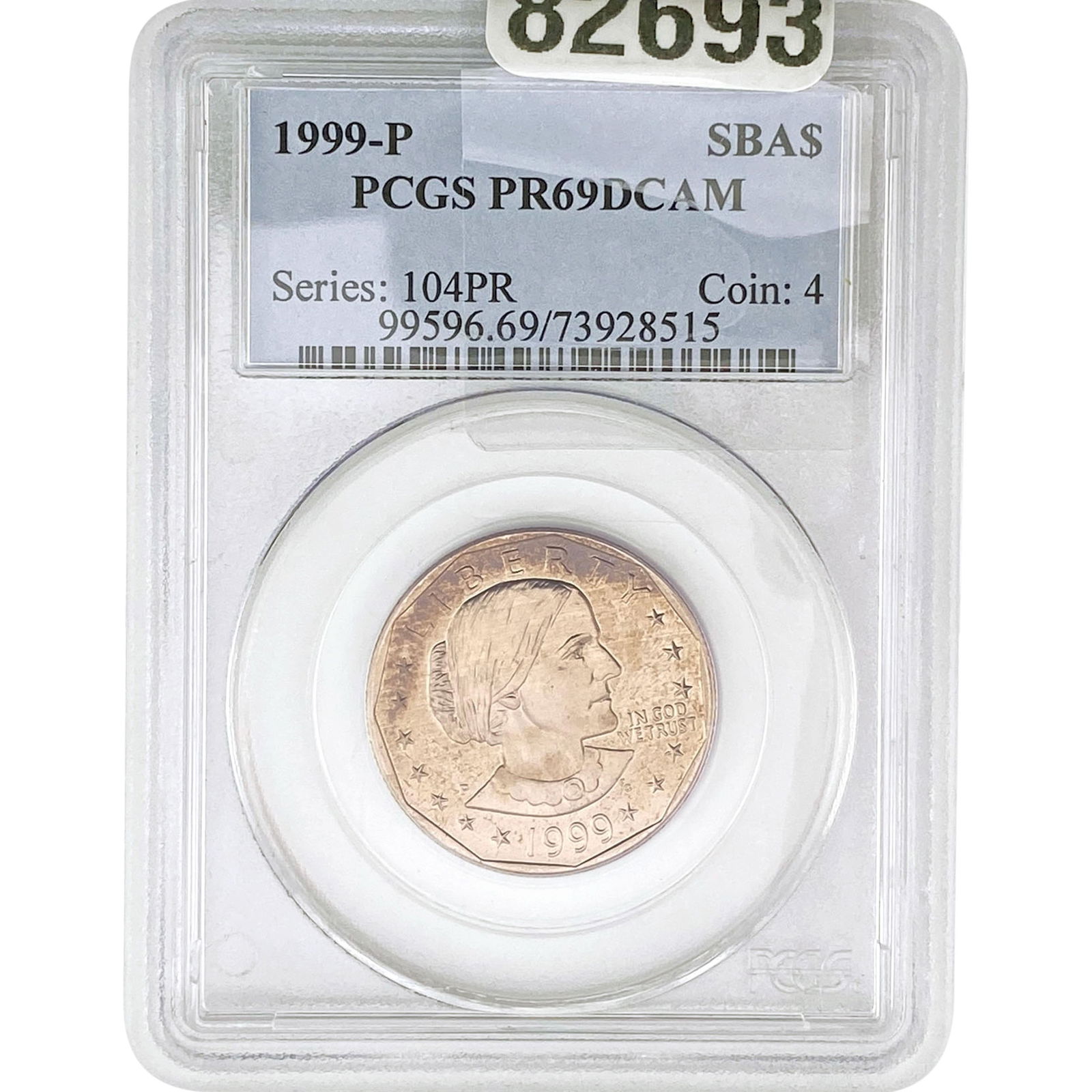 1999-P Susan B. Anthony Dollar PCGS PR69 DCAM (1 of 2)