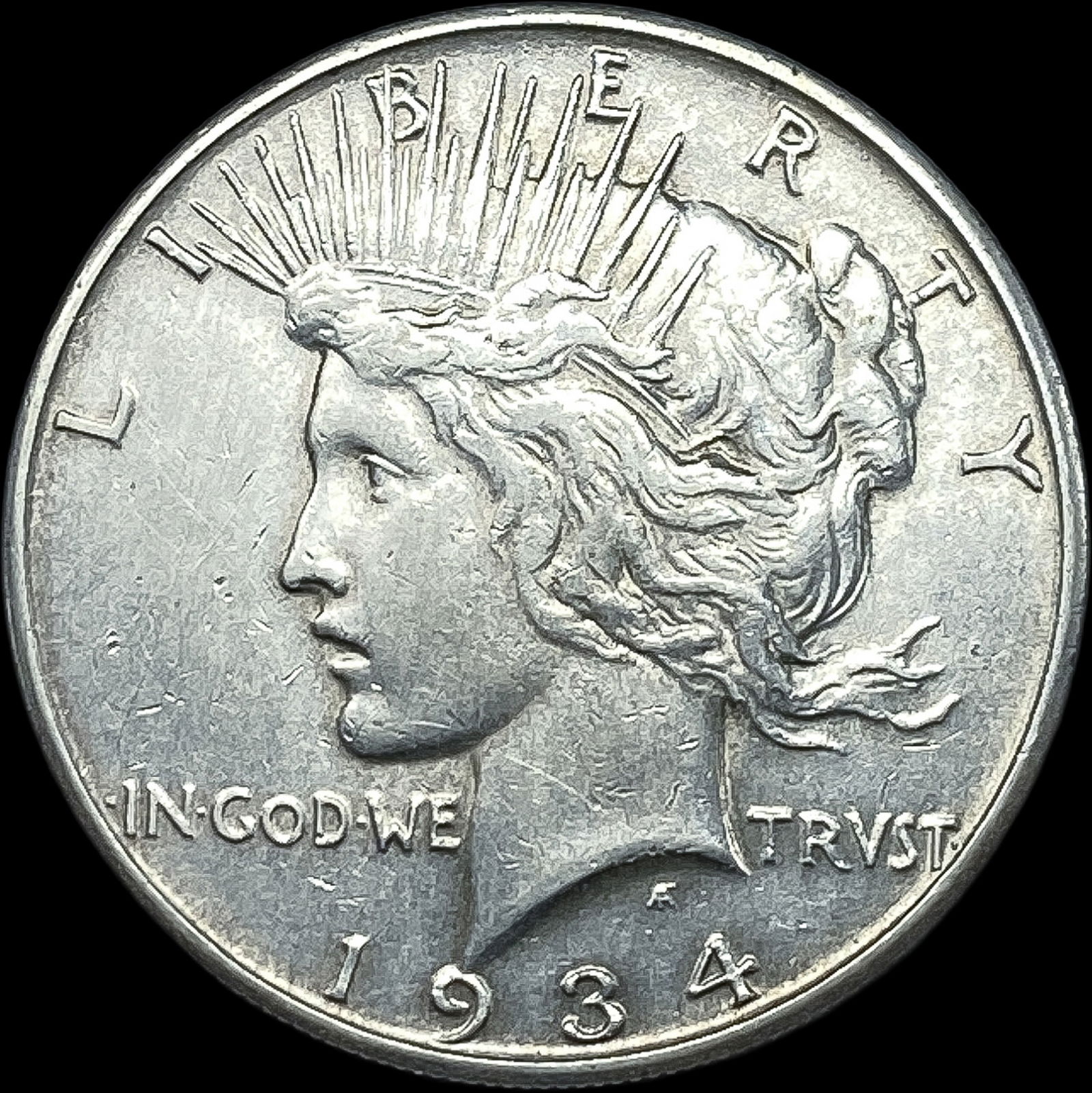 1934-S Silver Peace Dollar CLOSELY UNCIRCULATED (1 of 2)