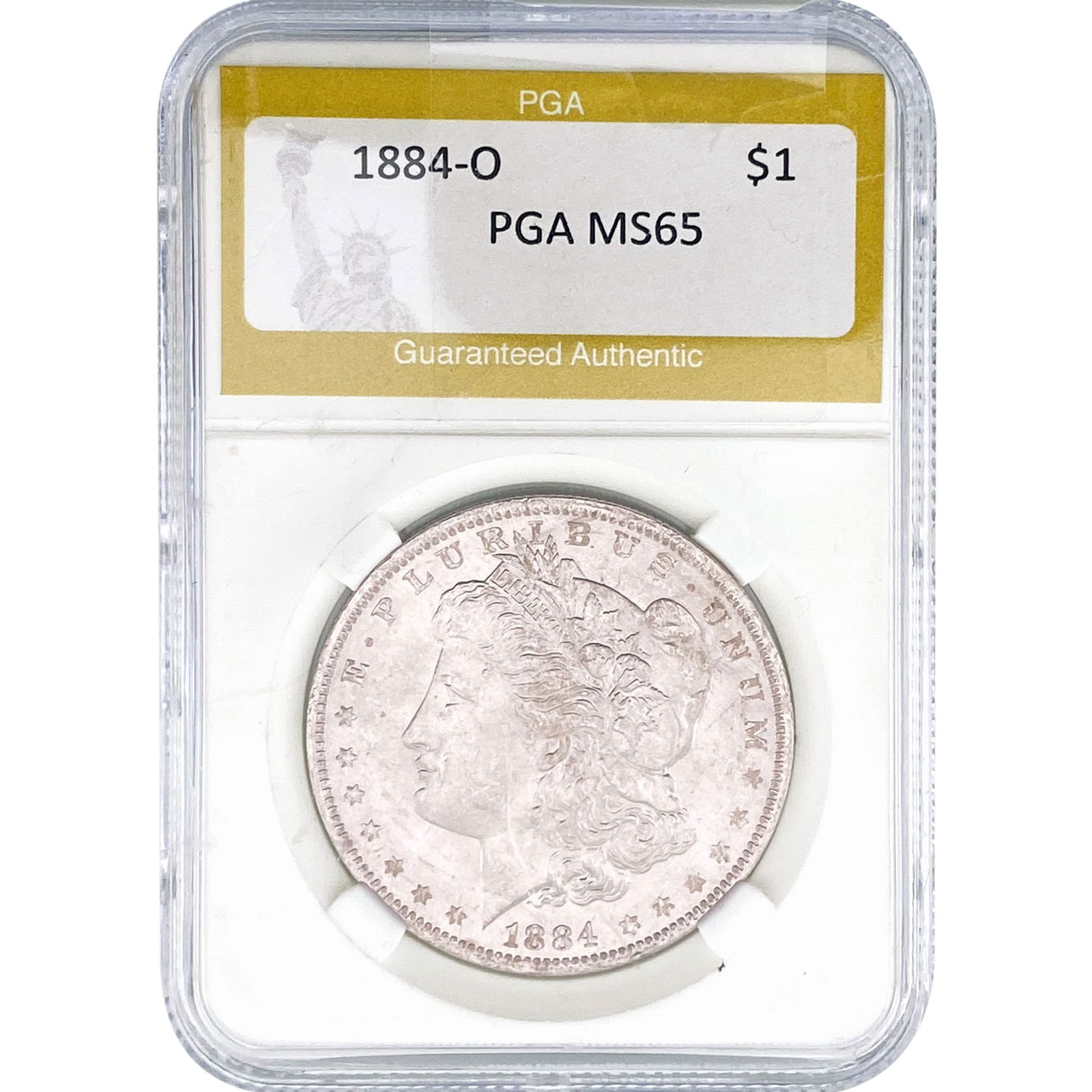 1884-O Morgan Silver Dollar PGA MS65: 1884-O Morgan Silver Dollar PGA MS65