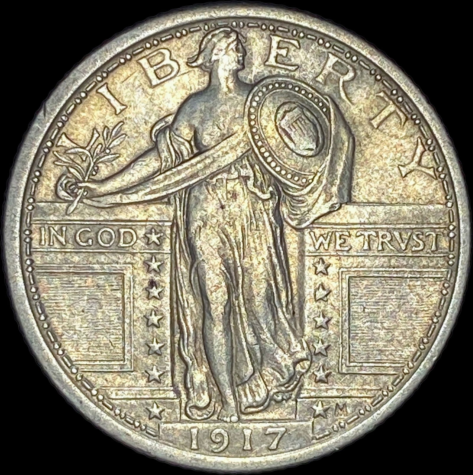 1917 Type 1 Standing Liberty Quarter CLOSELY UNCIRCULATED (1 of 2)