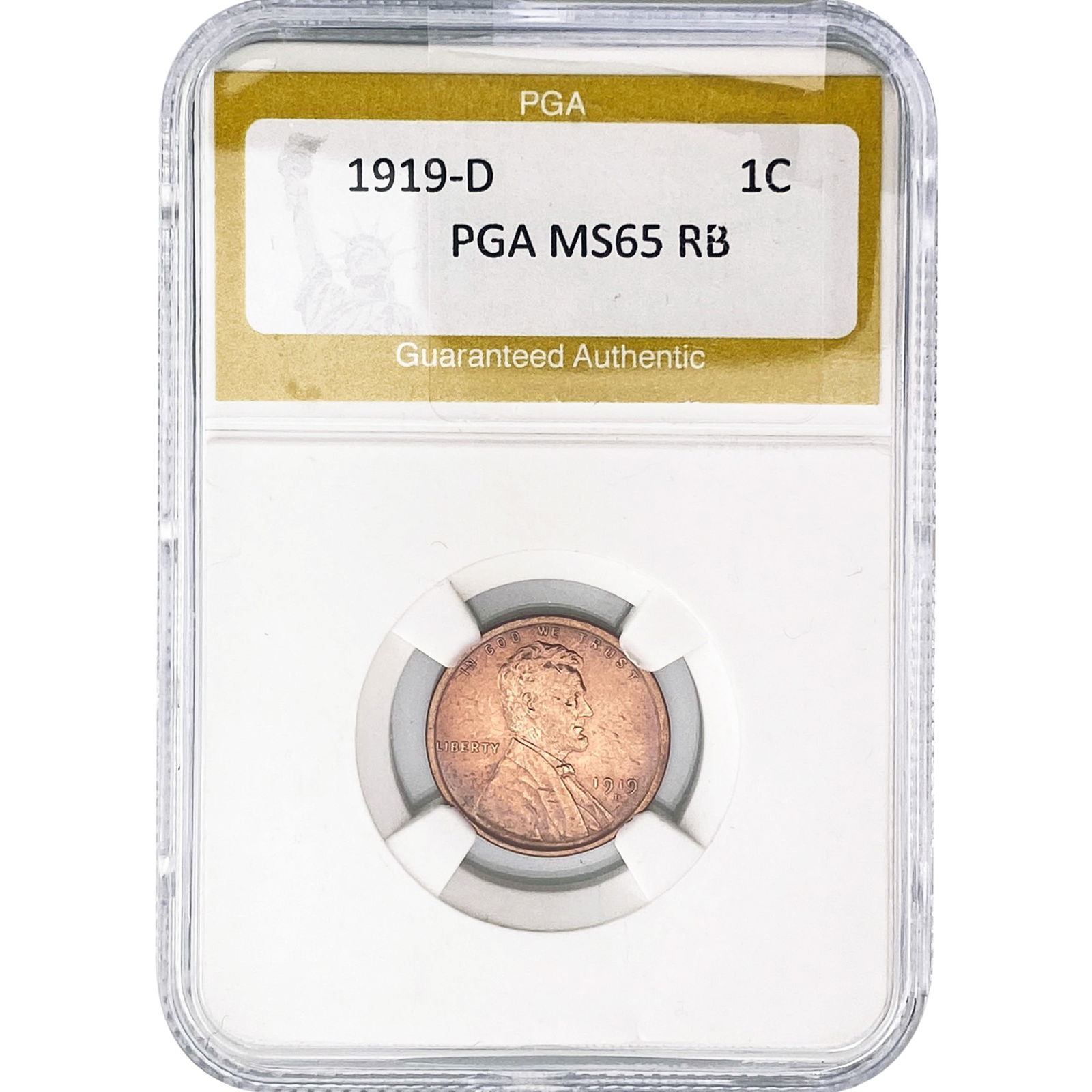 1919-D Wheat Cent PGA MS65 RB (1 of 2)