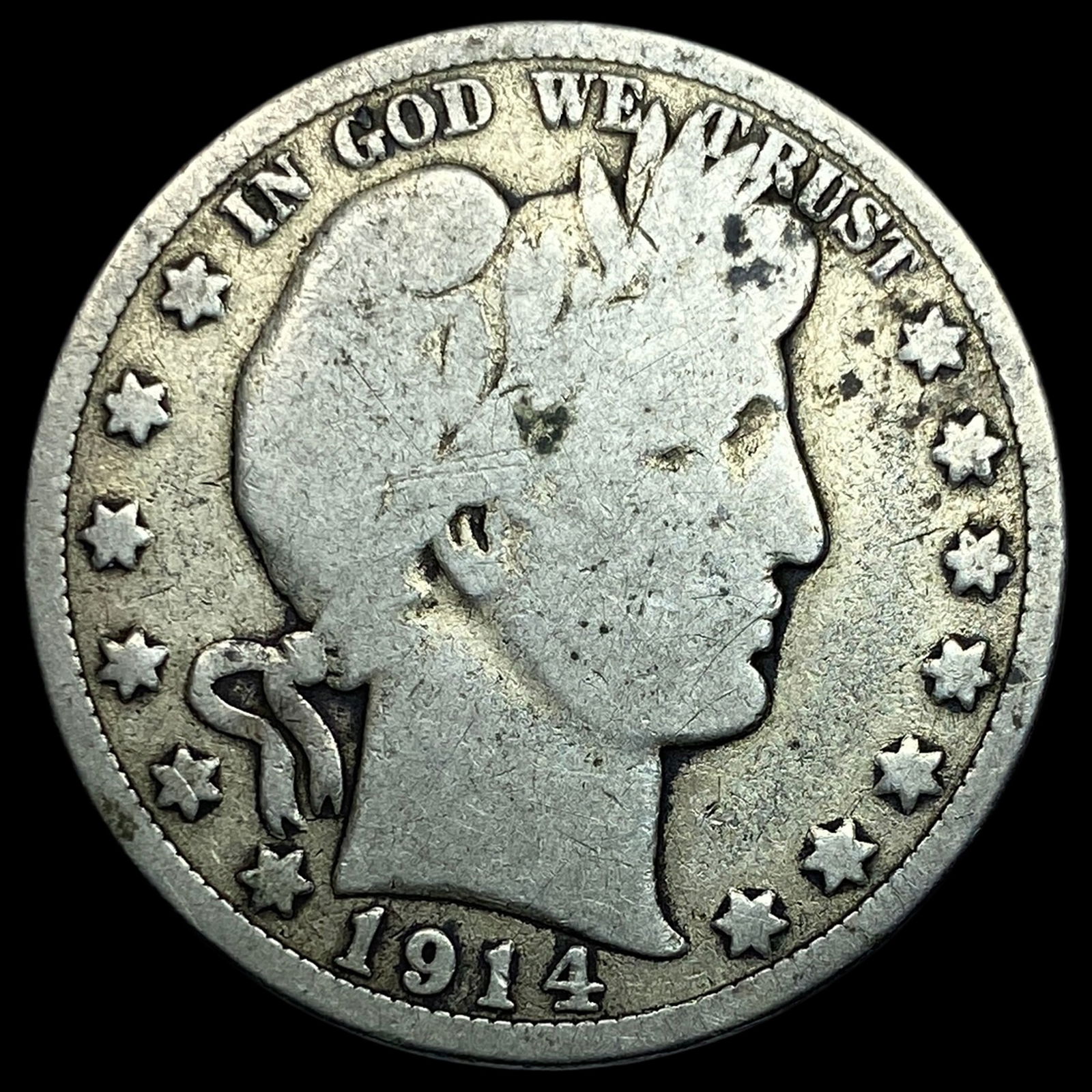 1914 Silver Barber Half Dollar NICELY CIRCULATED (1 of 2)