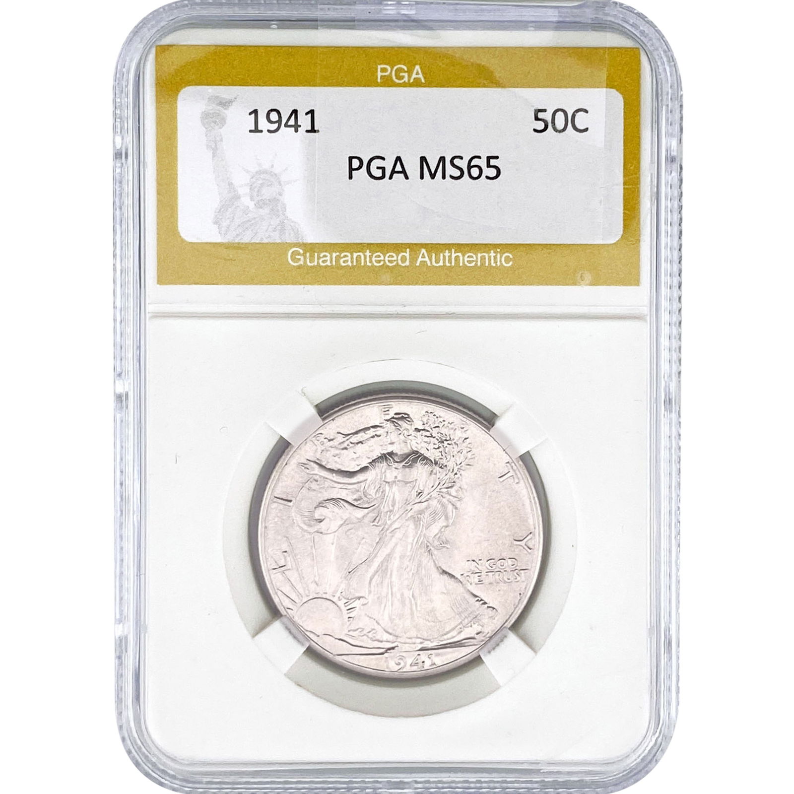 1941 Walking Liberty Half Dollar PGA MS65: 1941 Walking Liberty Half Dollar PGA MS65