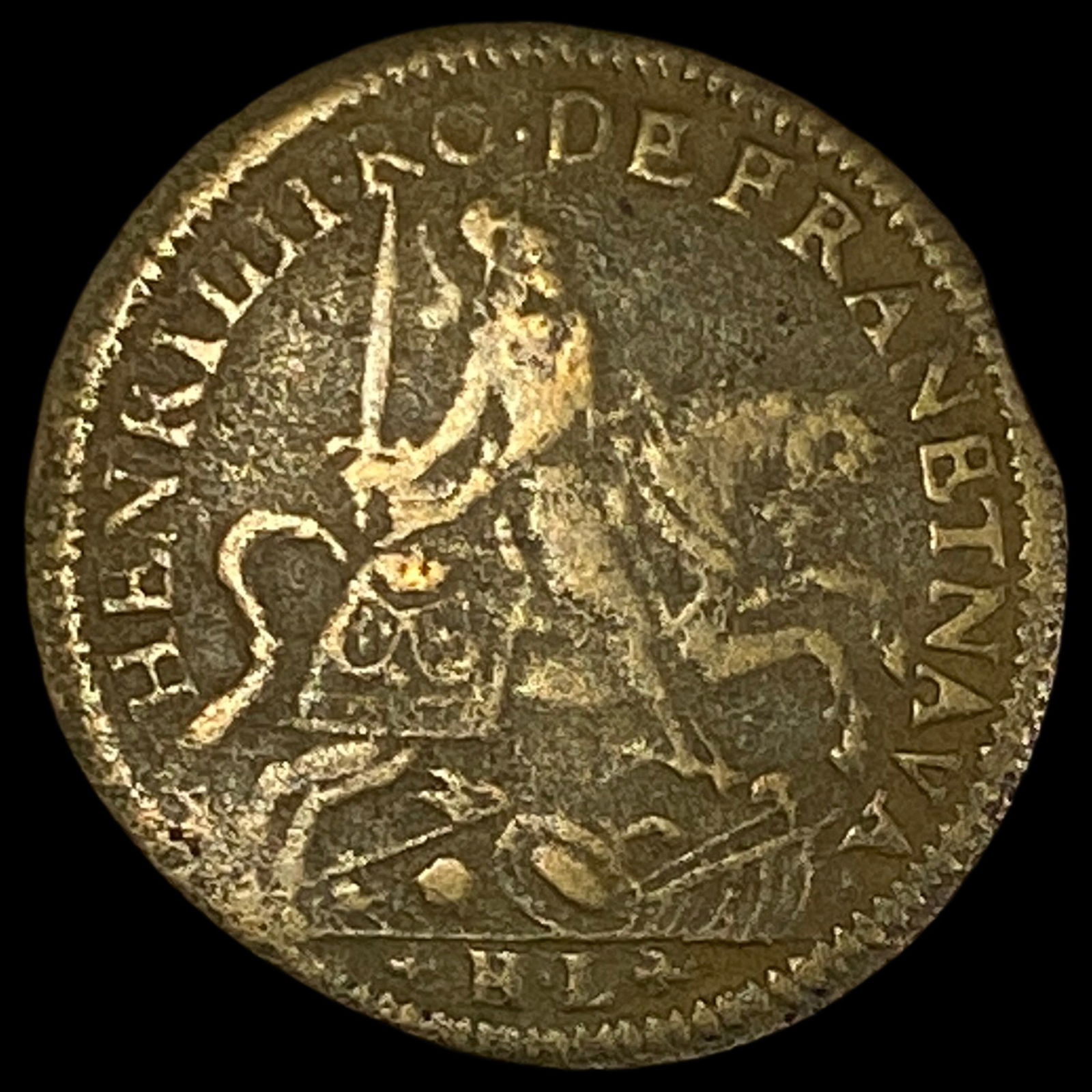 1614 Nurenberg Counter Bronze Jeton Henry IV CLOSELY UNCIRCULATED: 1614 Nurenberg Counter Bronze Jeton Henry IV CLOSELY UNCIRCULATED