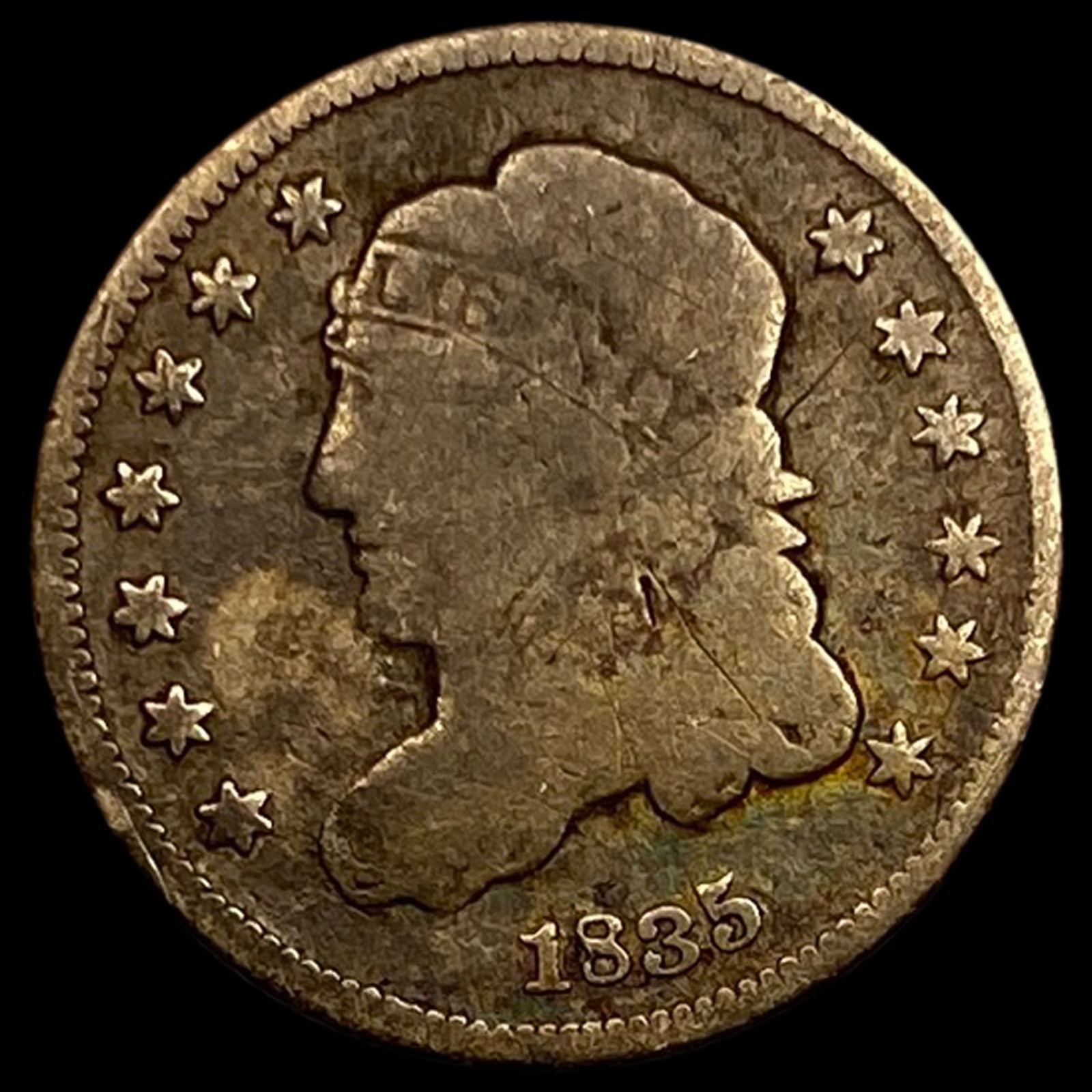 1835 Capped Bust Half Dime NICELY CIRCULATED (1 of 2)