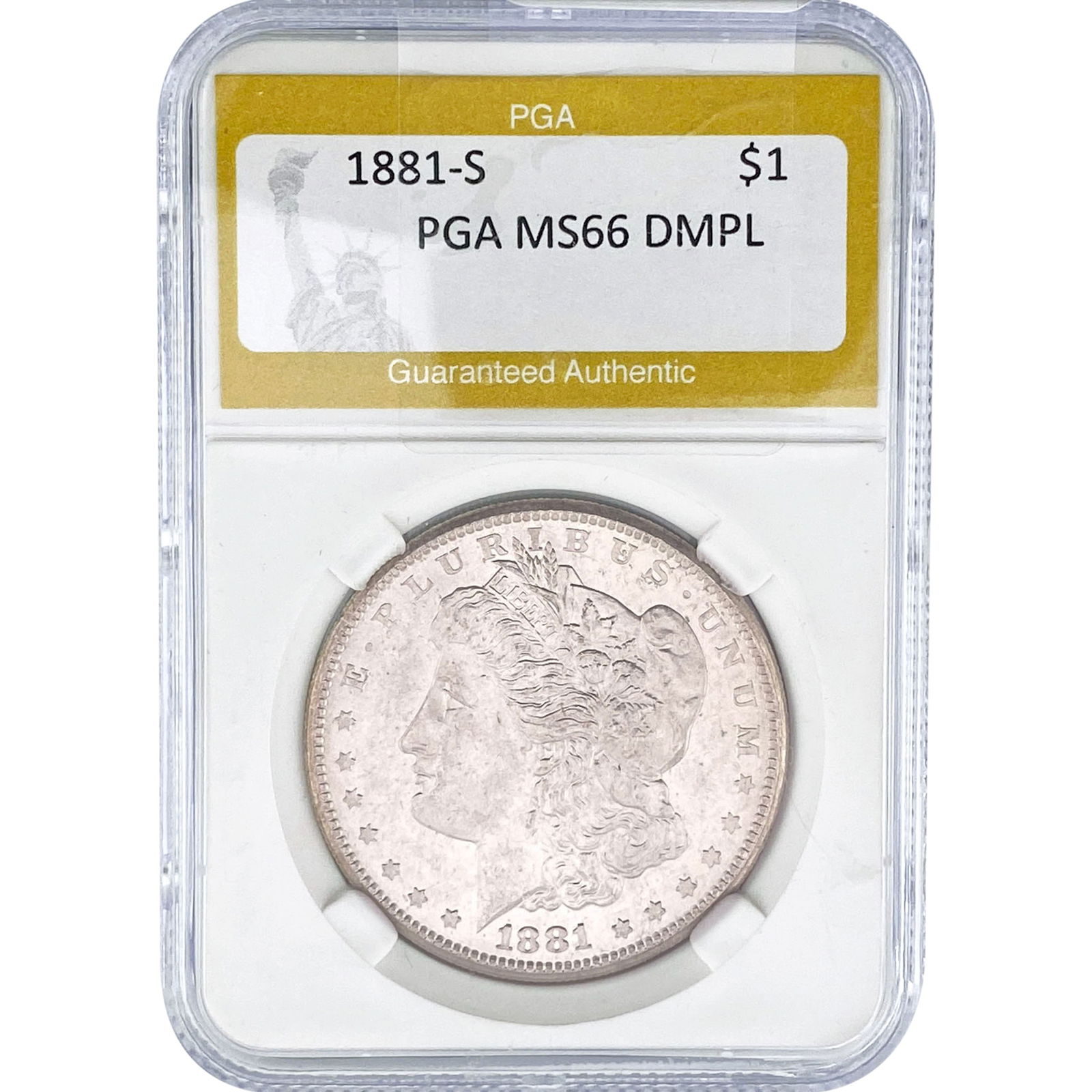 1881-S Morgan Silver Dollar PGA MS66 DMPL: 1881-S Morgan Silver Dollar PGA MS66 DMPL