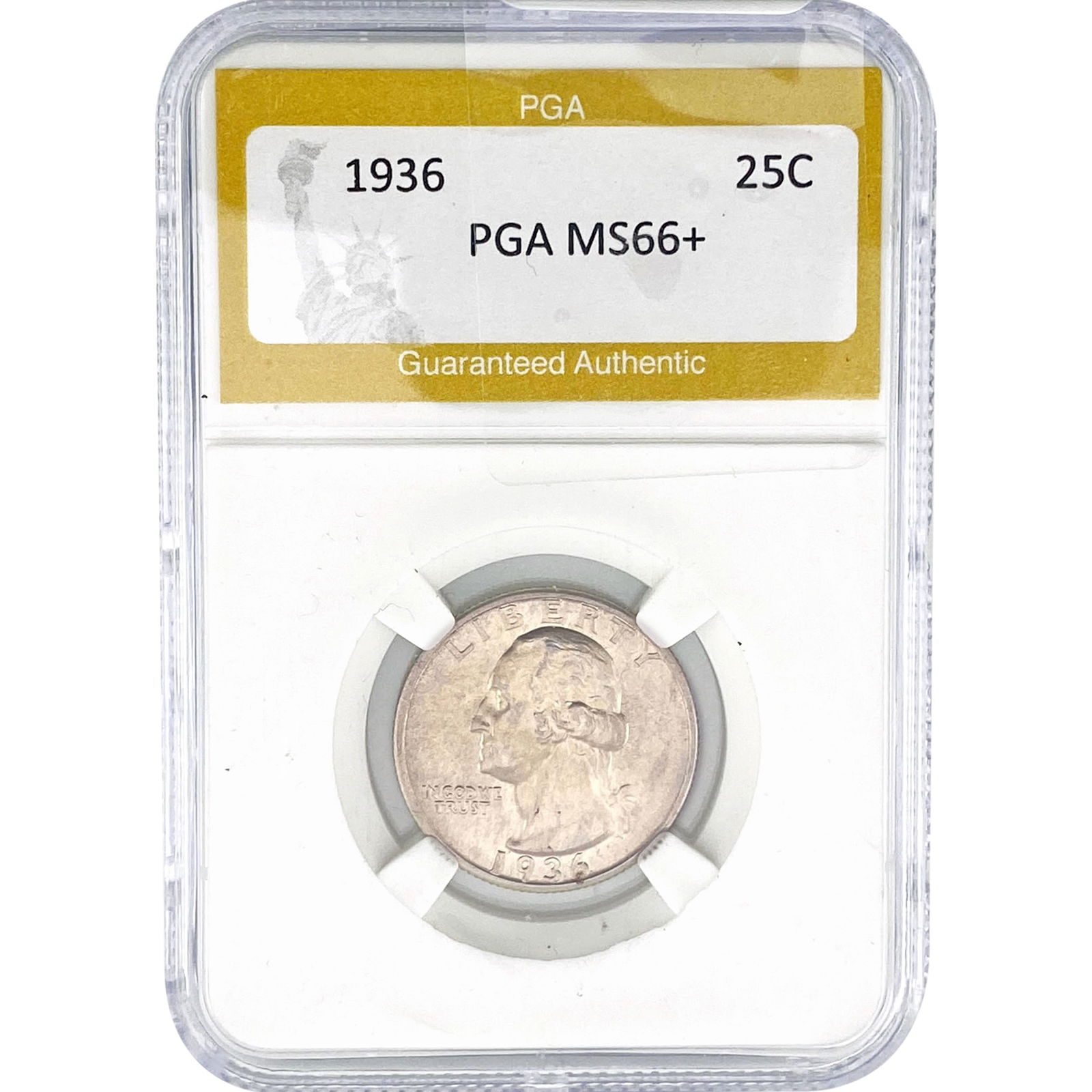 1936 Washington Silver Quarter PGA MS66+: 1936 Washington Silver Quarter PGA MS66+