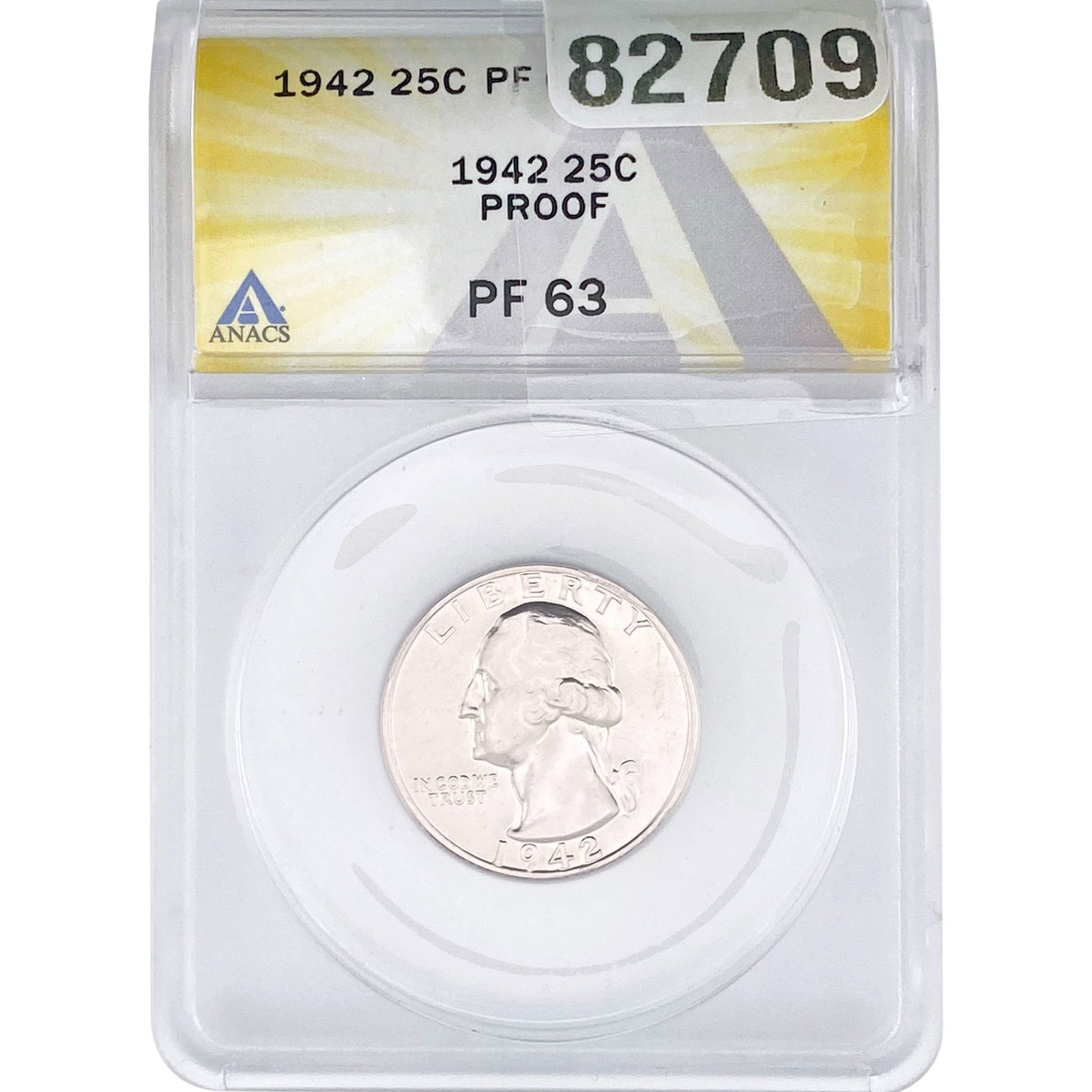 1942 Washington Silver Quarter ANACS PF63 (1 of 2)
