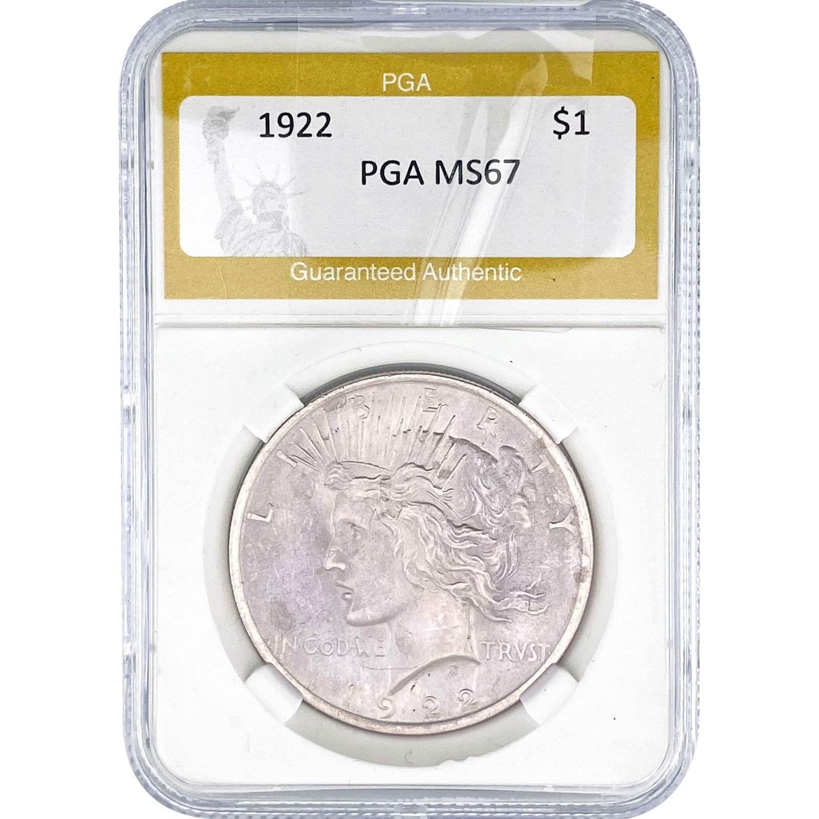 1922 Silver Peace Dollar PGA MS67 (1 of 2)