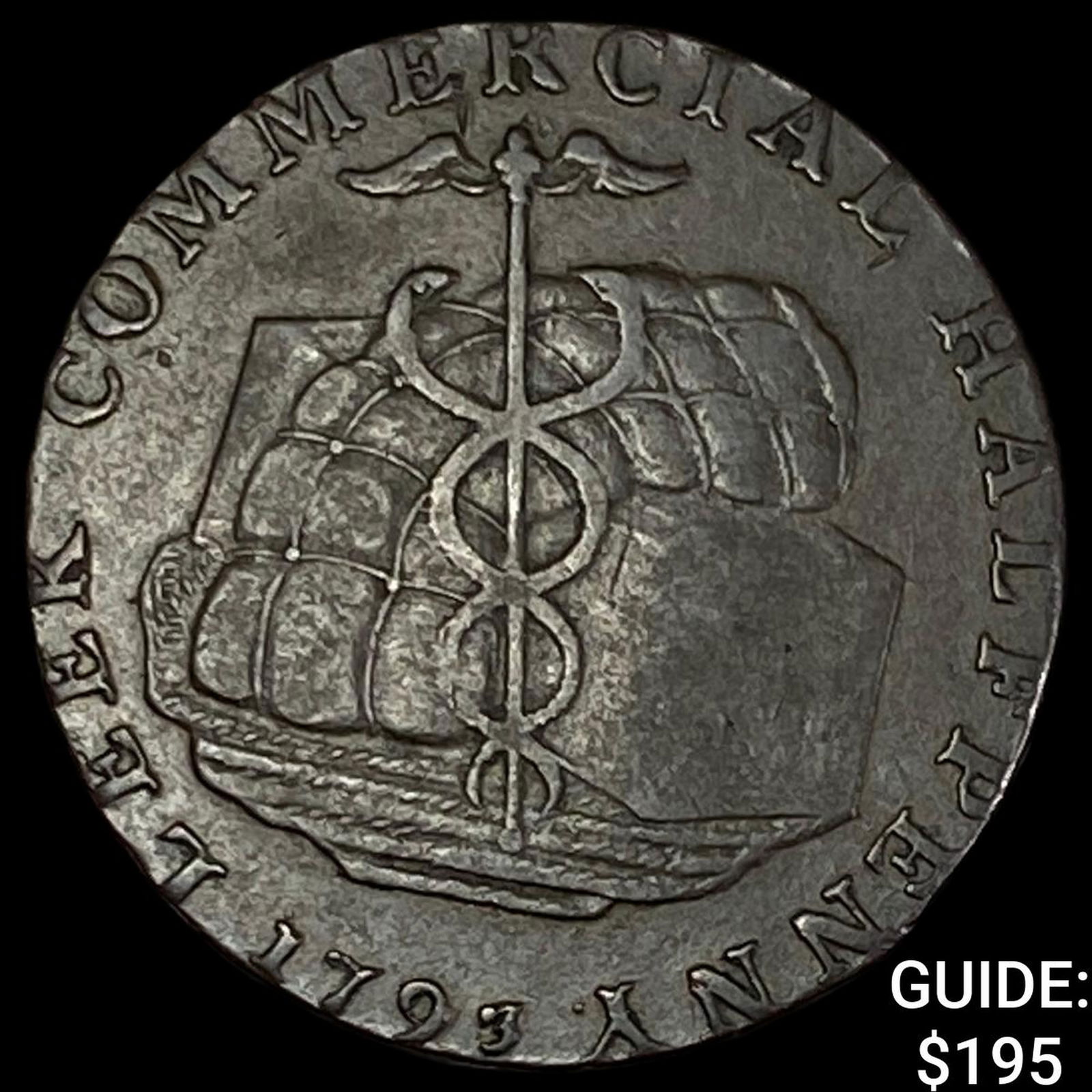 1793 Staffordshire, Leek Bronze Commercial Half-Penny UNCIRCULATED (1 of 2)