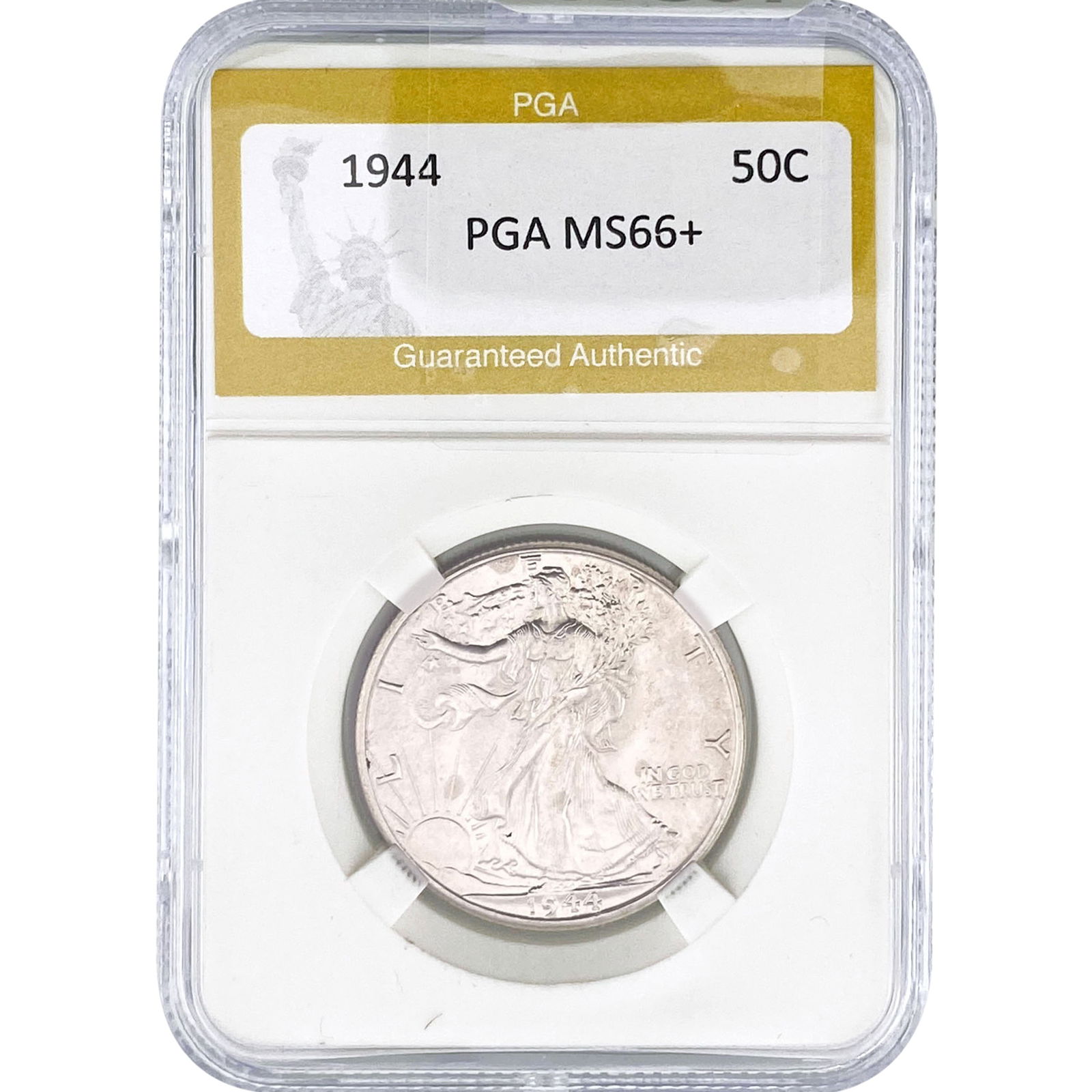 1944 Walking Liberty Half Dollar PGA MS66+: 1944 Walking Liberty Half Dollar PGA MS66+