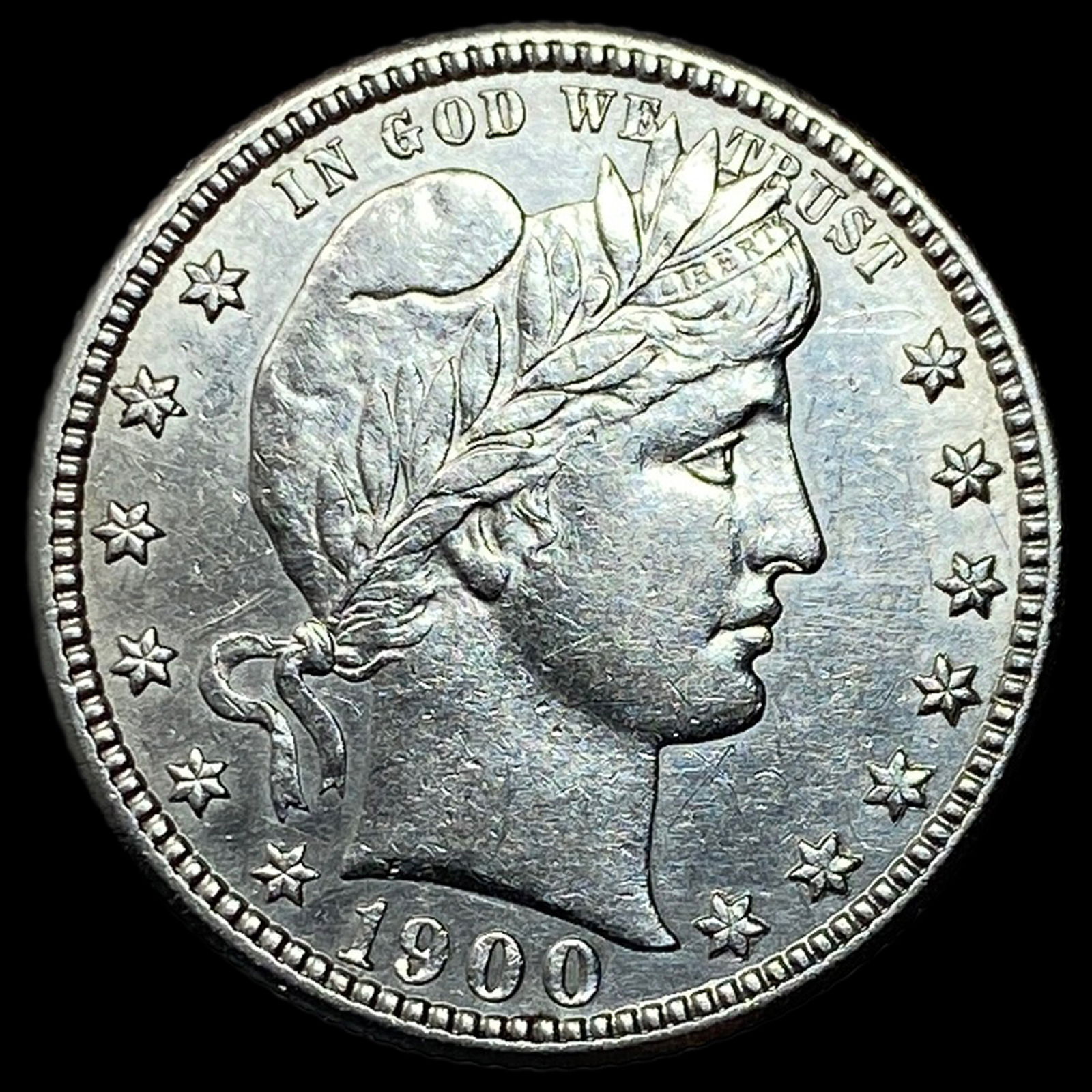 1900-S Silver Barber Quarter UNCIRCULATED (1 of 2)