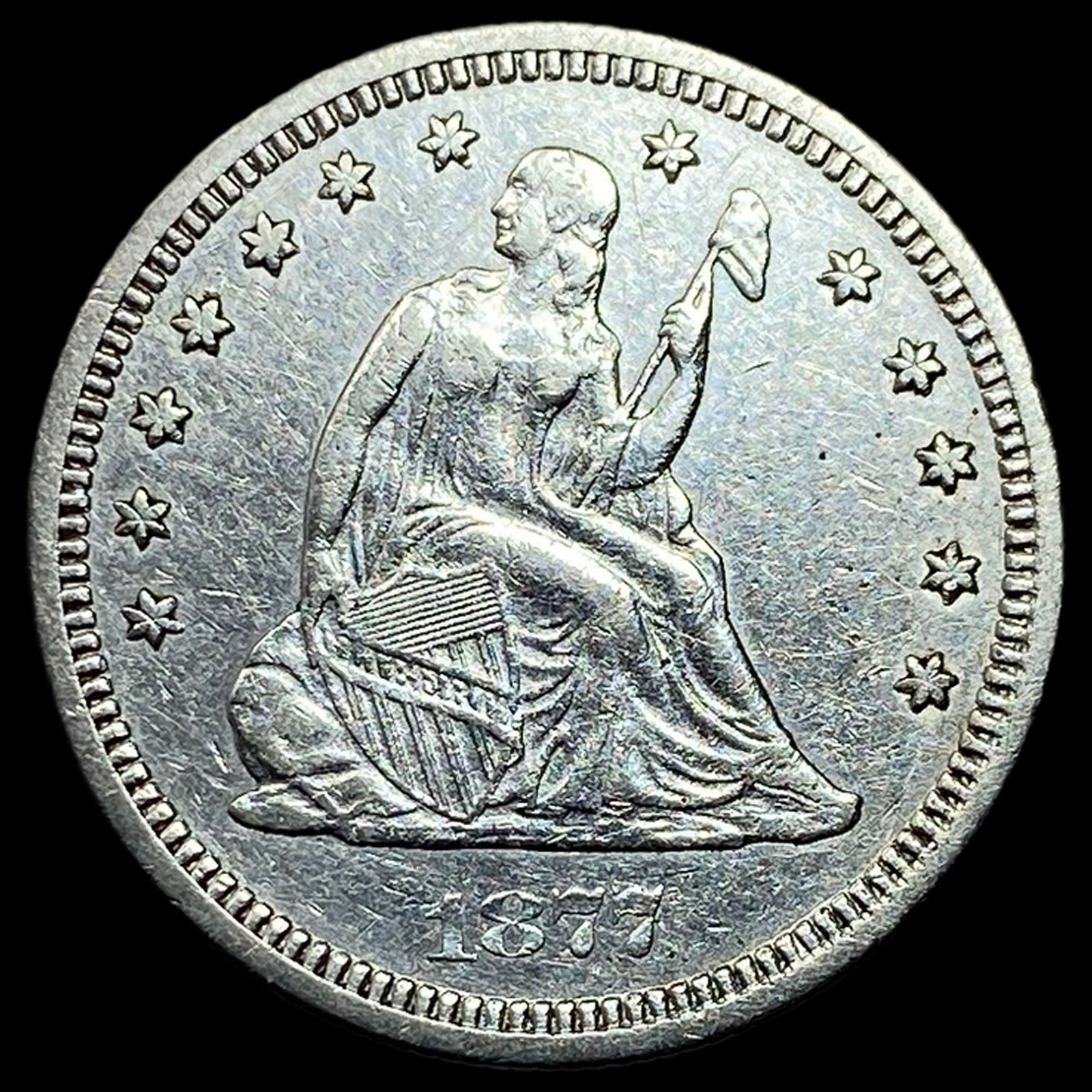 1877-S Seated Liberty Quarter CLOSELY UNCIRCULATED (1 of 2)
