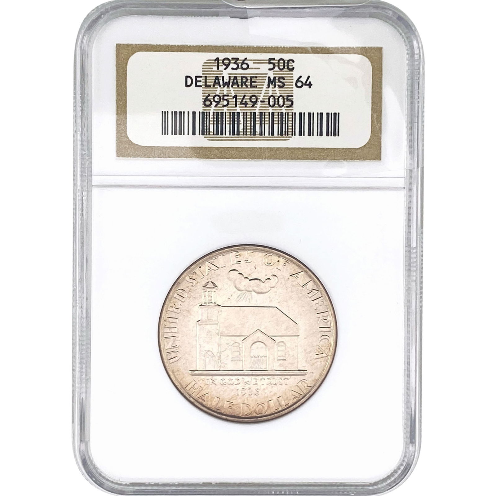 1936 Delaware Half Dollar NGC MS64 (1 of 2)