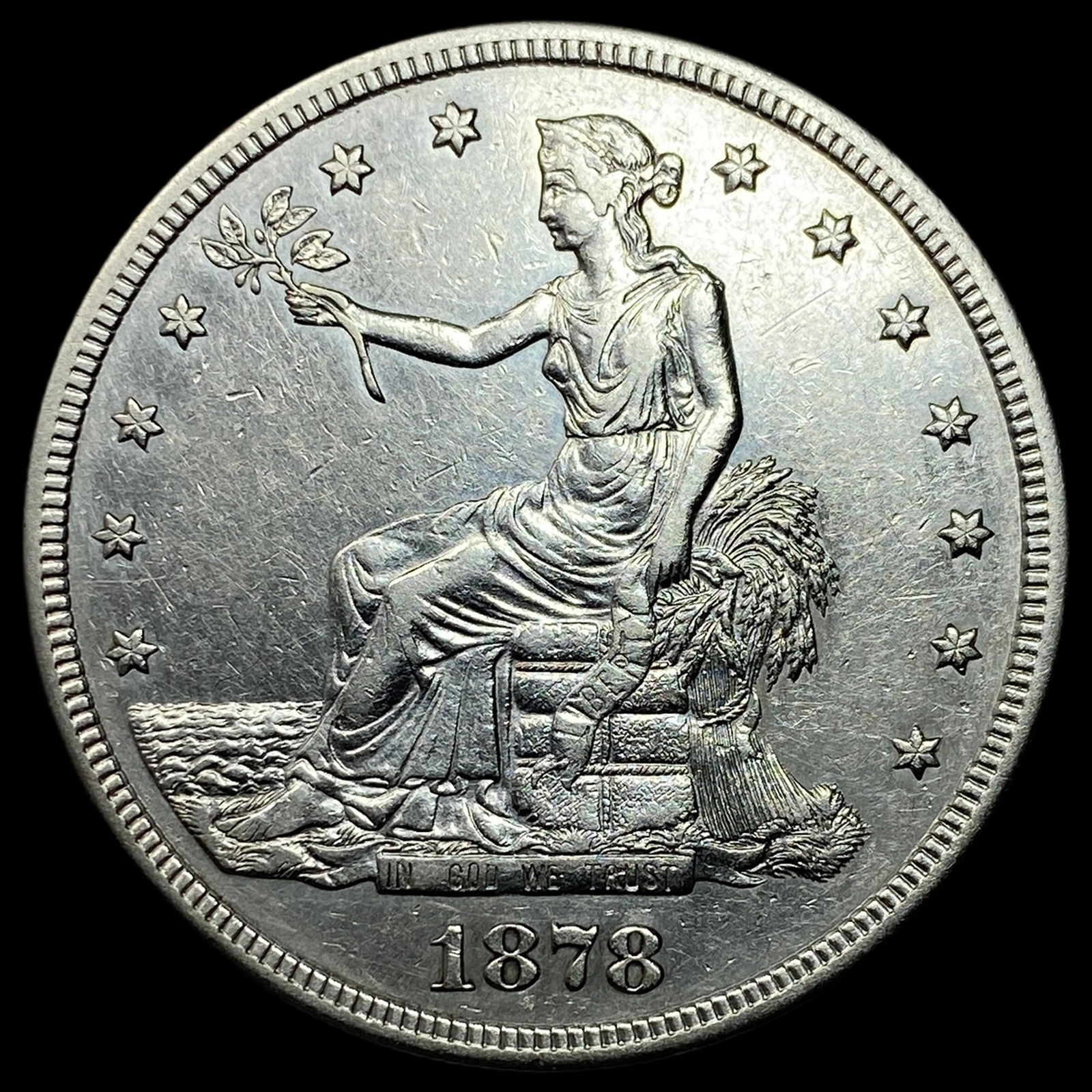 1878-S Silver Trade Dollar CLOSELY UNCIRCULATED (1 of 2)