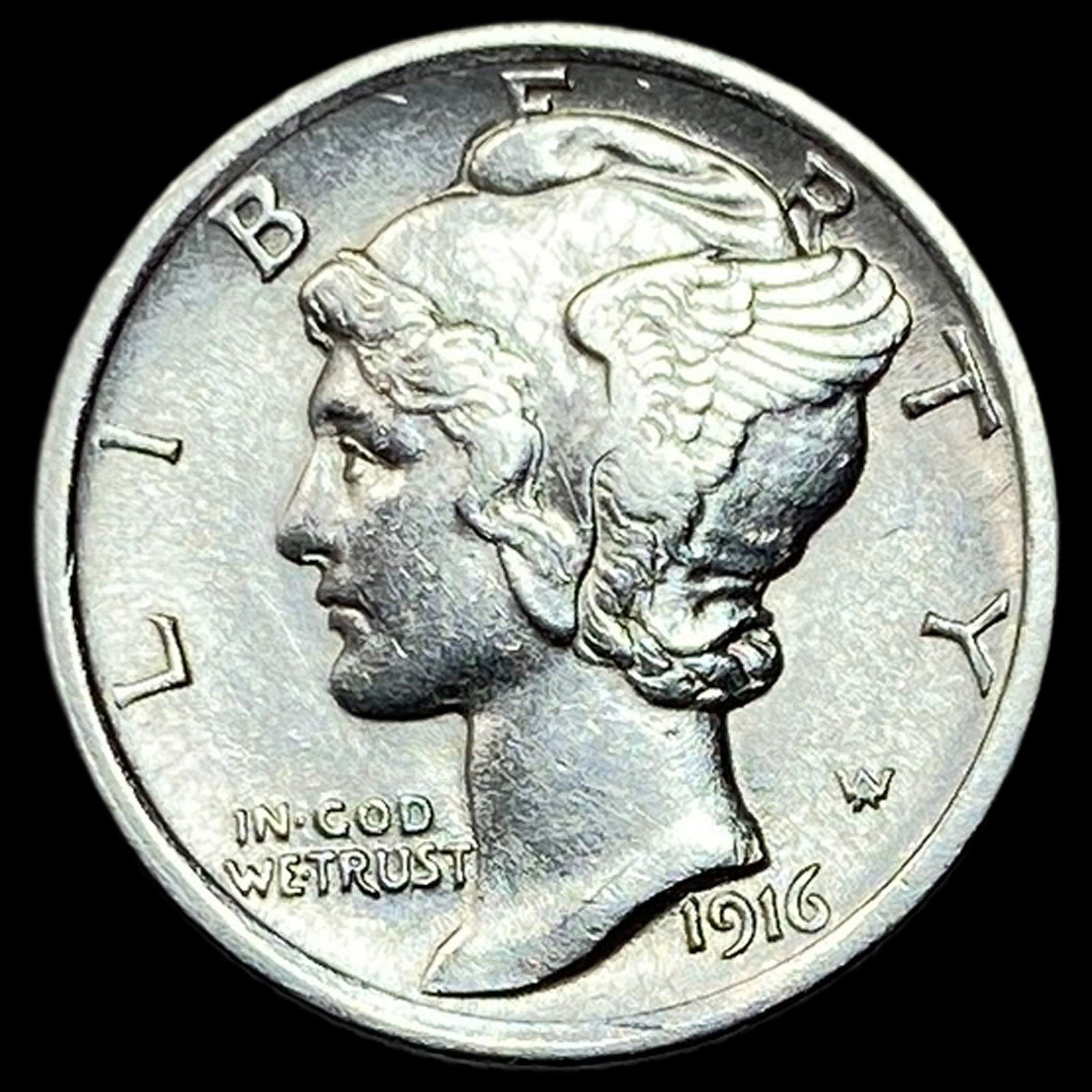1916 Silver Mercury Dime CHOICE AU (1 of 2)