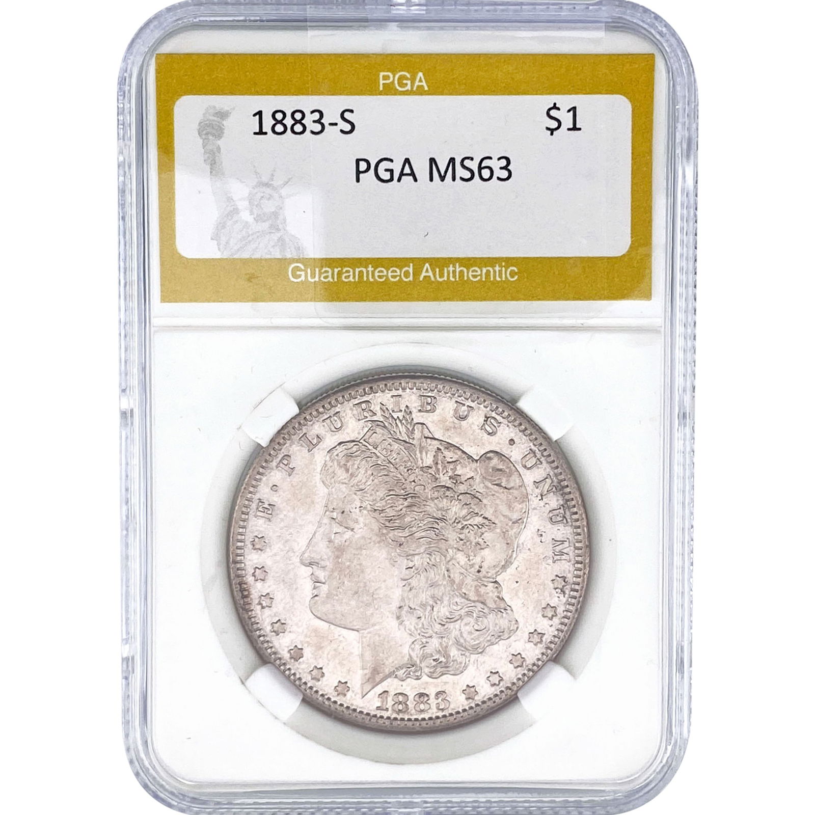 1883-S Morgan Silver Dollar PGA MS63 (1 of 2)