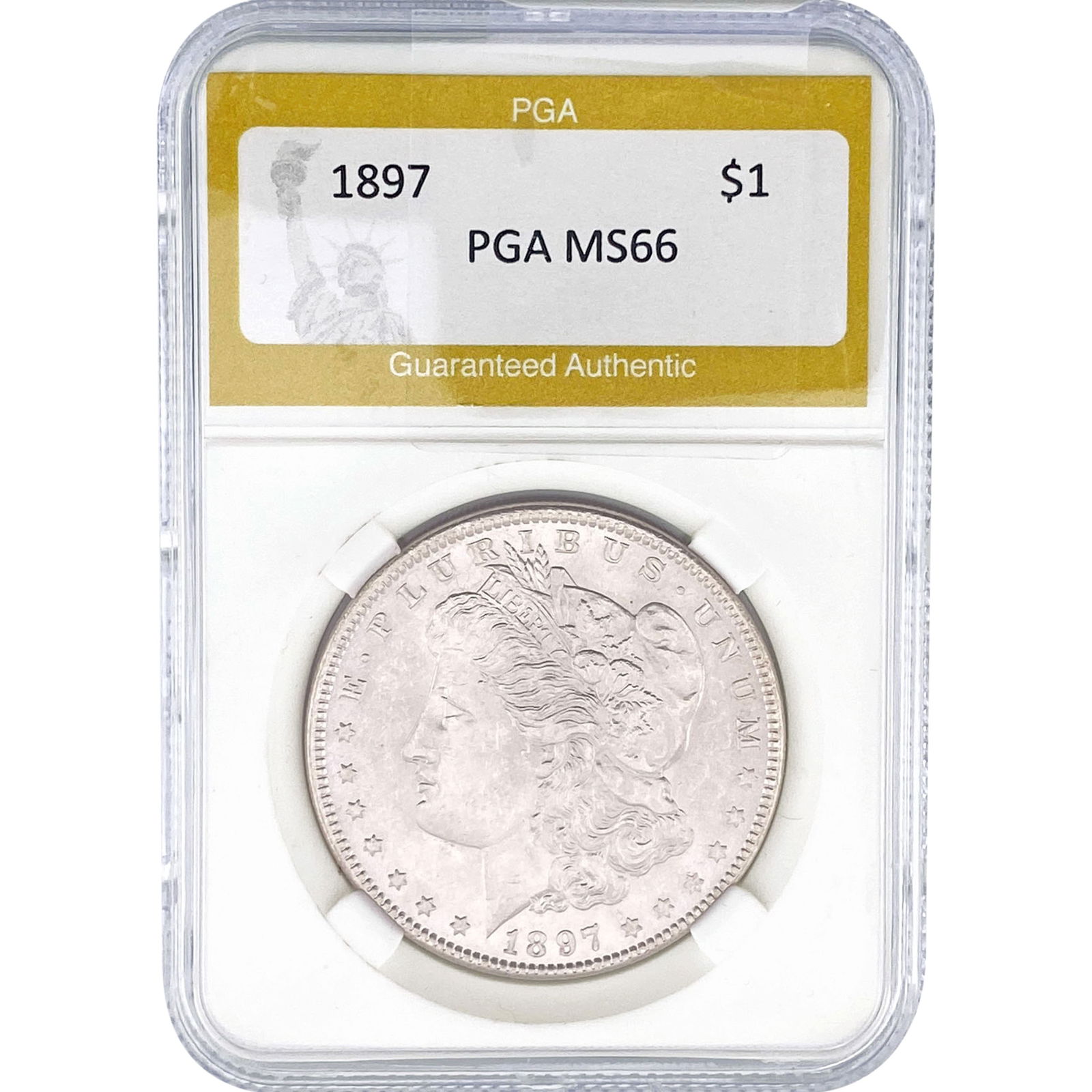 1897 Morgan Silver Dollar PGA MS66: 1897 Morgan Silver Dollar PGA MS66