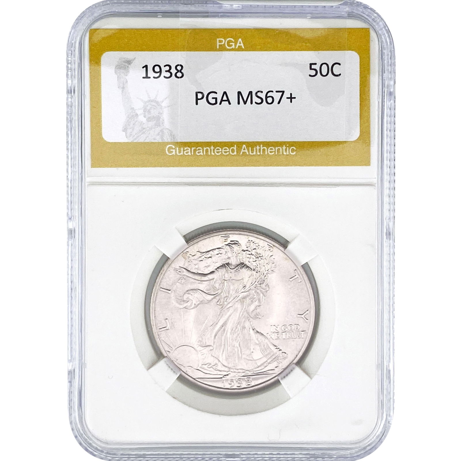 1938 Walking Liberty Half Dollar PGA MS67+ (1 of 2)