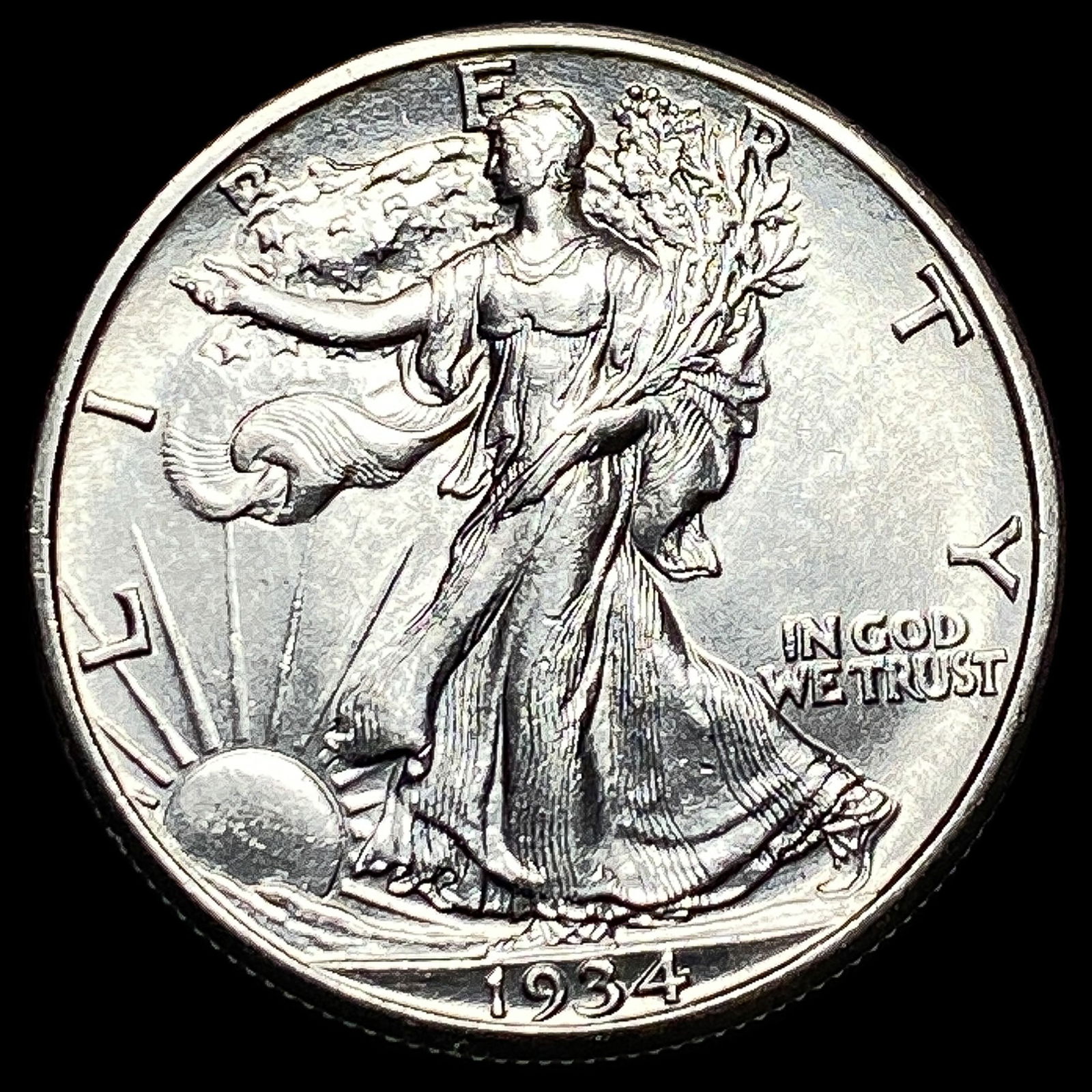 1934-S Silver Walking Liberty Half Dollar UNCIRCULATED (1 of 2)