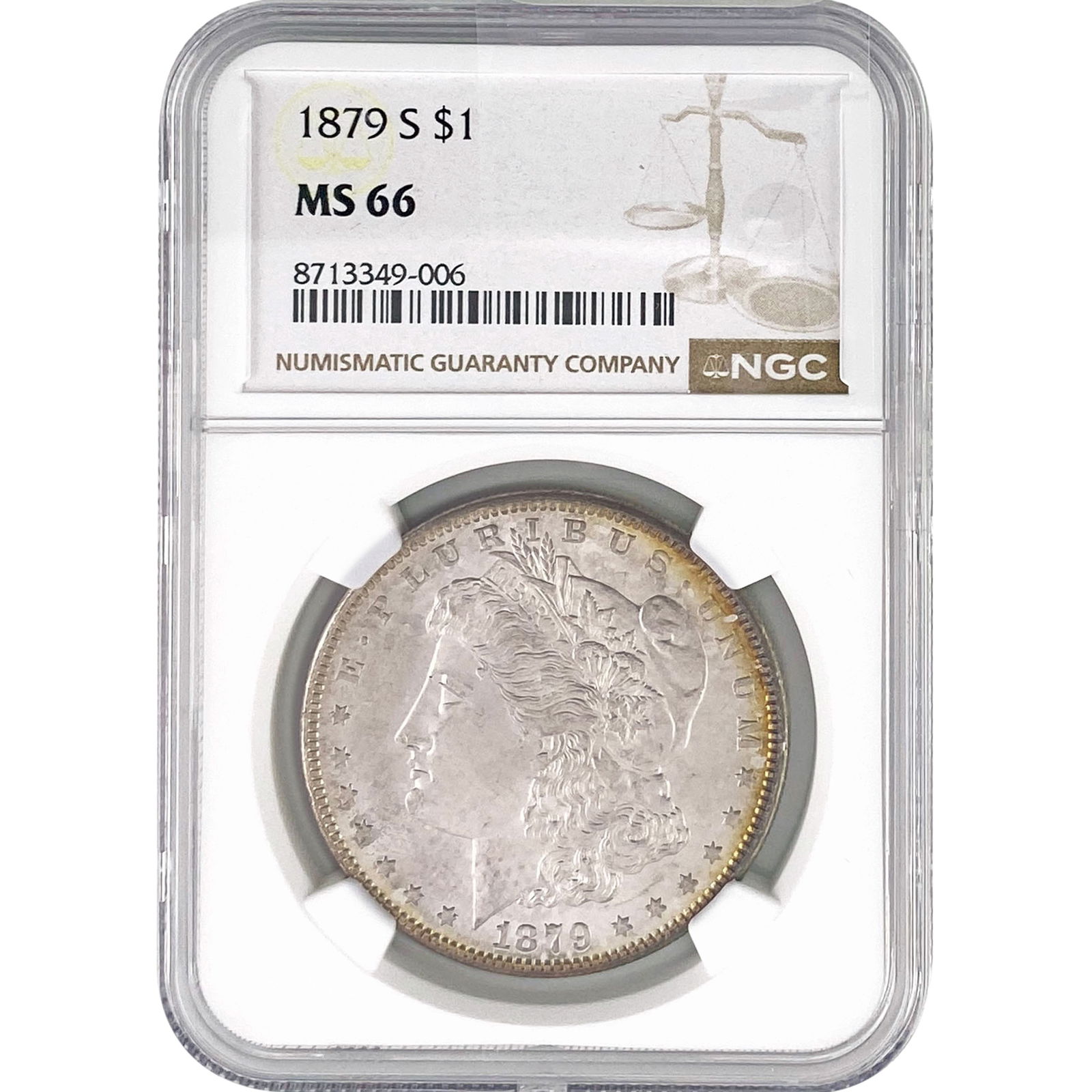 1879-S Morgan Silver Dollar NGC MS66: 1879-S Morgan Silver Dollar NGC MS66