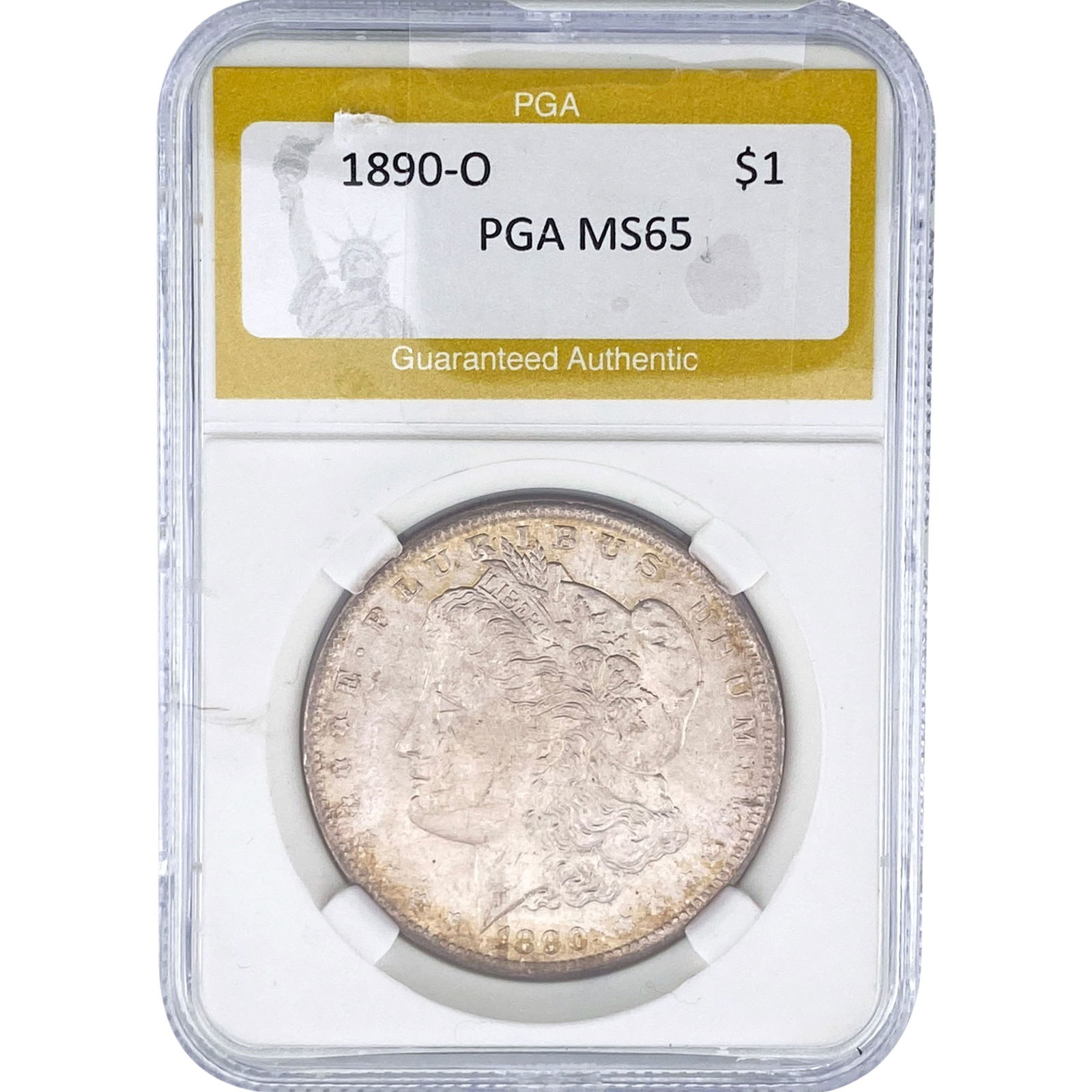 1890-O Morgan Silver Dollar PGA MS65: 1890-O Morgan Silver Dollar PGA MS65