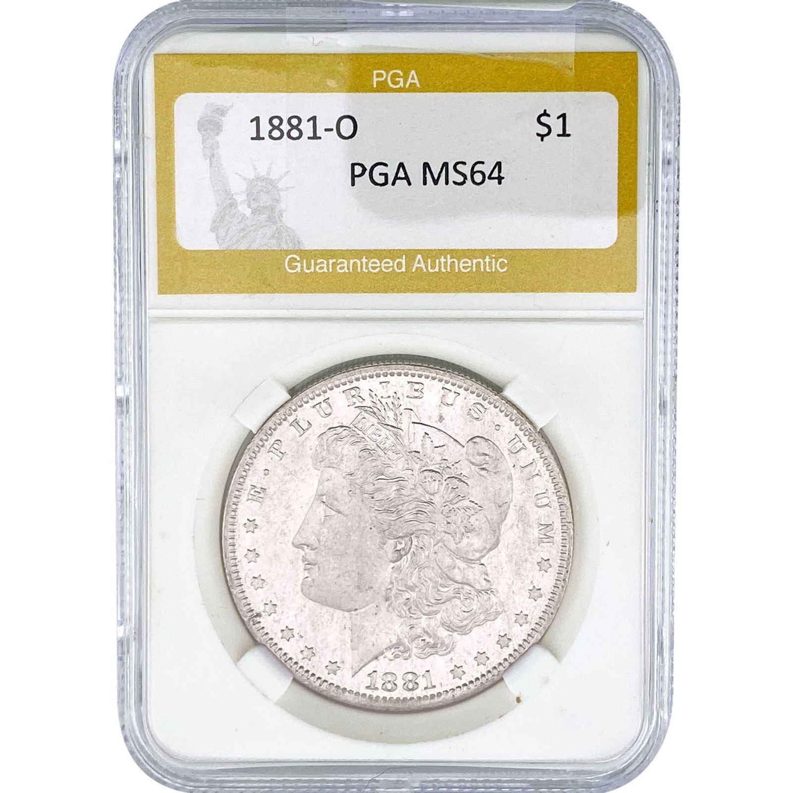 1881-O Morgan Silver Dollar PGA MS64: 1881-O Morgan Silver Dollar PGA MS64