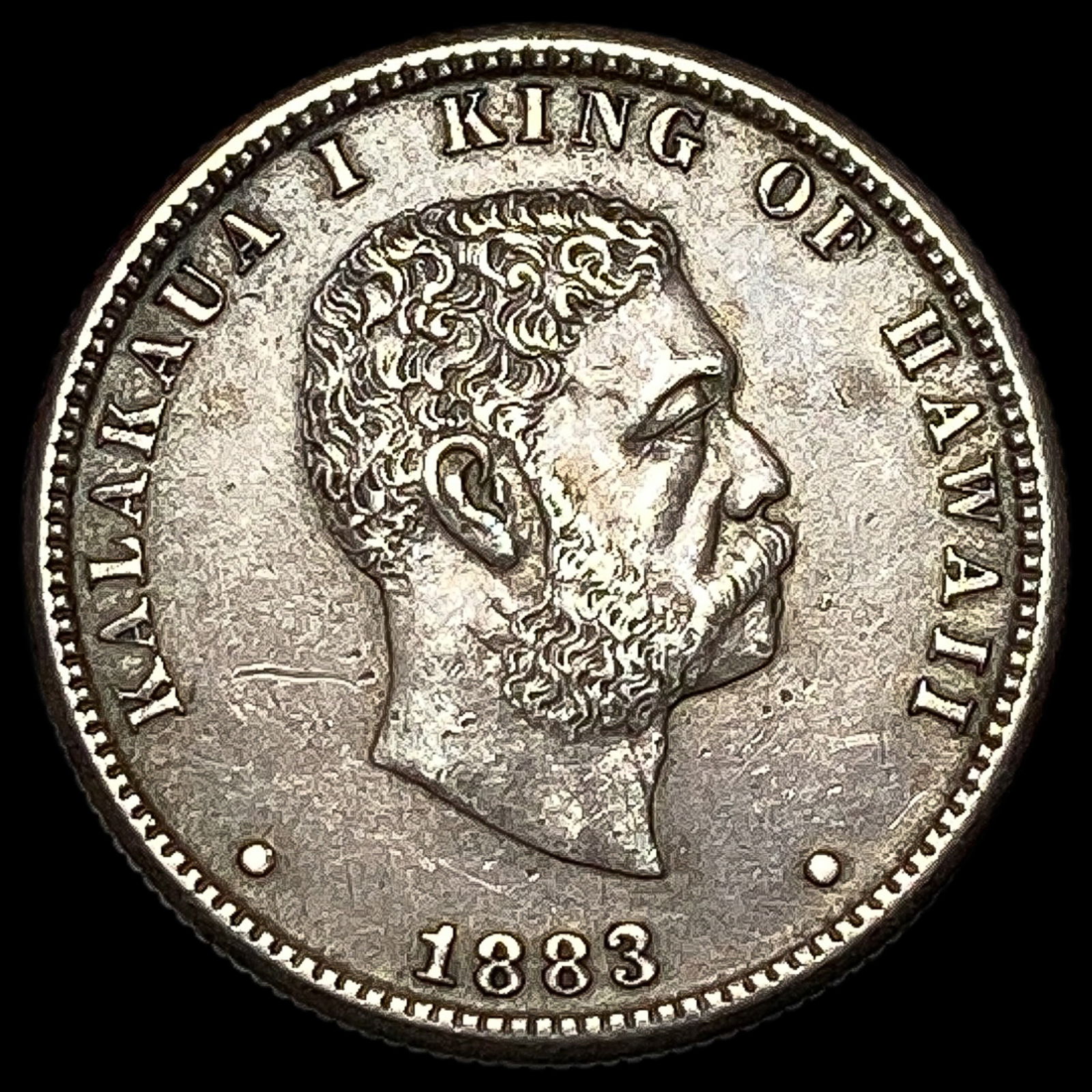 1883 Hawaii Silver 1/4 Dollar NEARLY UNCIRCULATED (1 of 2)