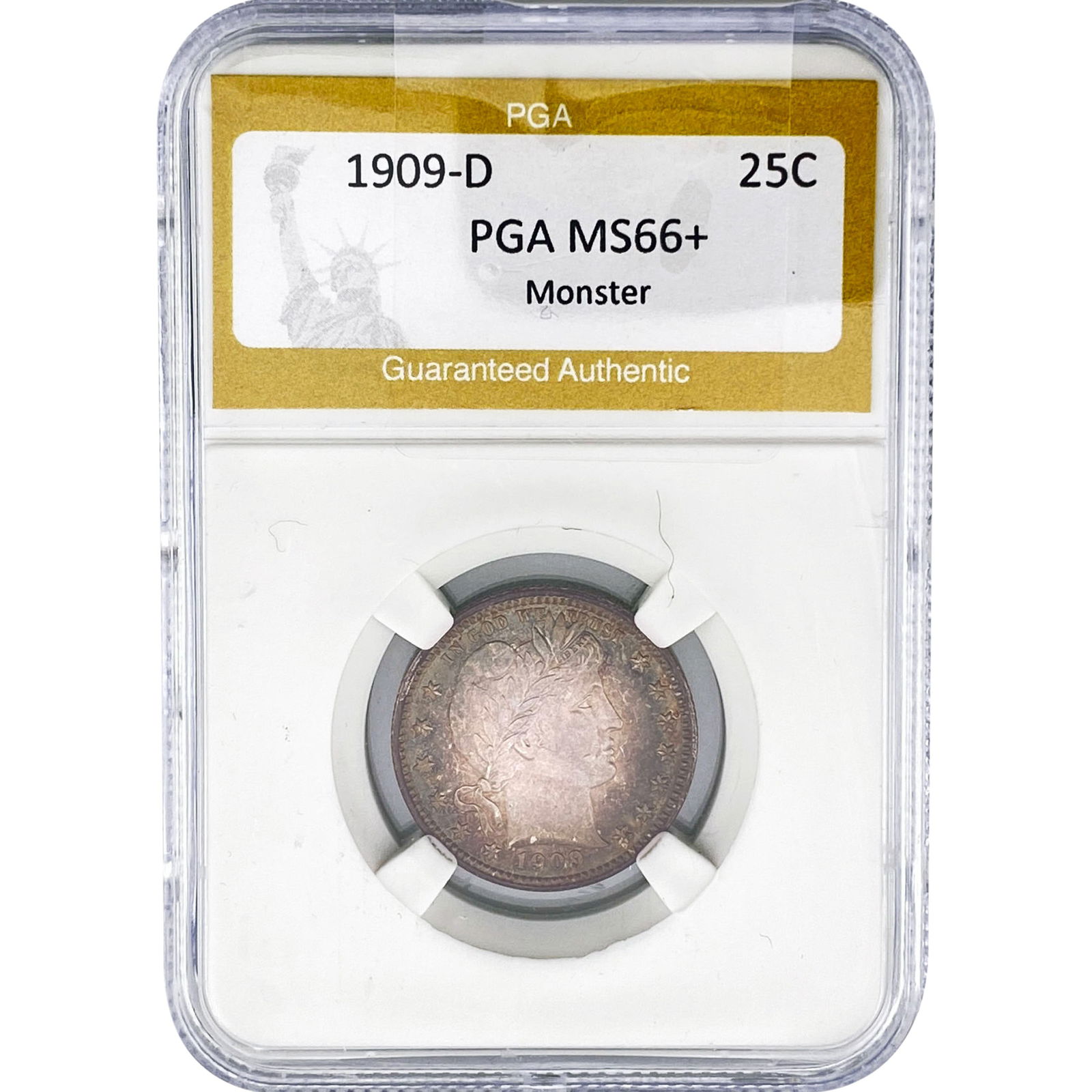 1909-D Barber Quarter PGA MS66+ Monster (1 of 2)