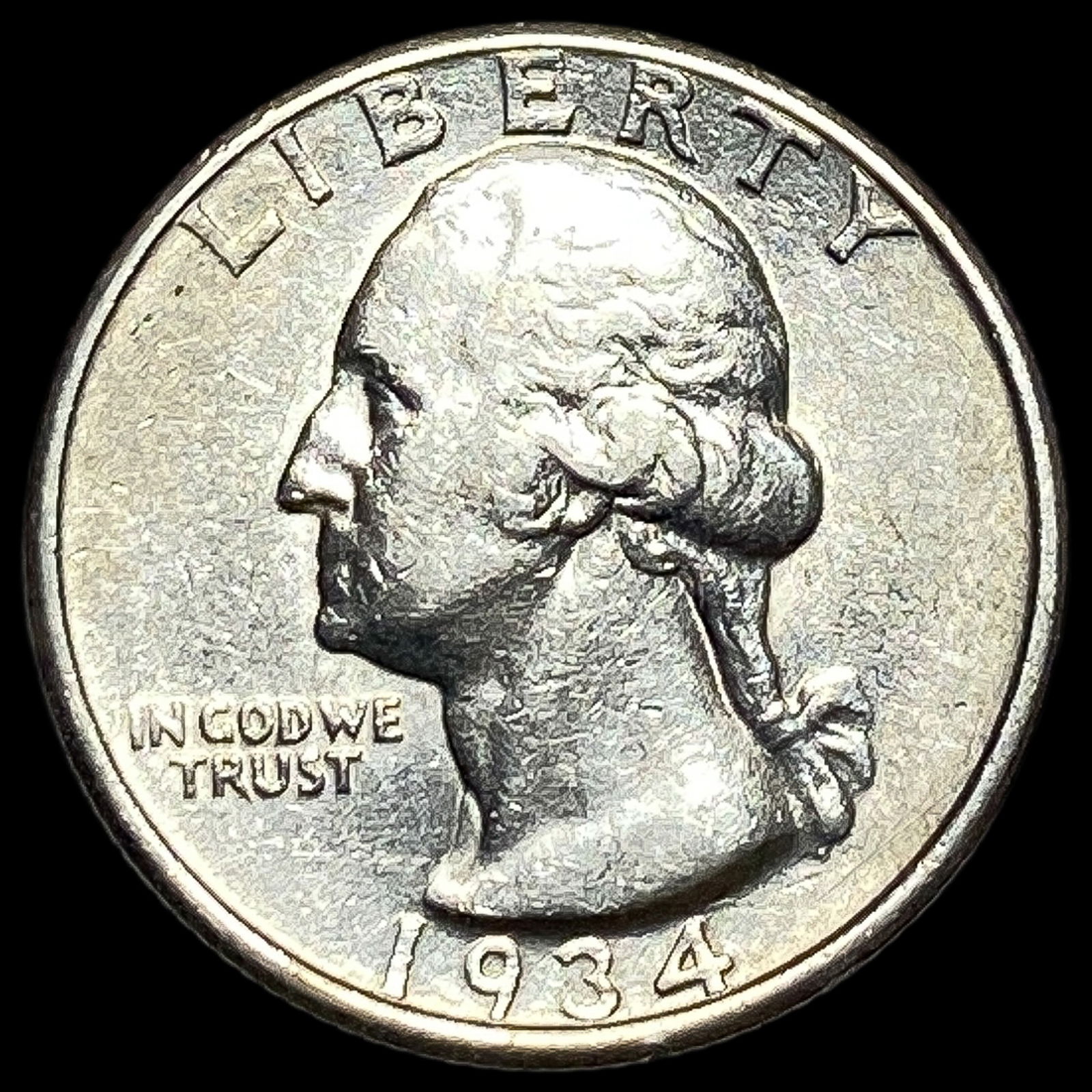 1934-D Silver Washington Quarter NEARLY UNCIRCULATED (1 of 2)