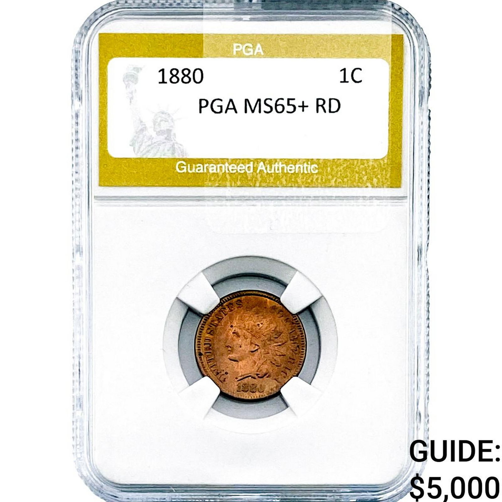 1880 Indian Head Cent PGA MS65+ RD (1 of 2)